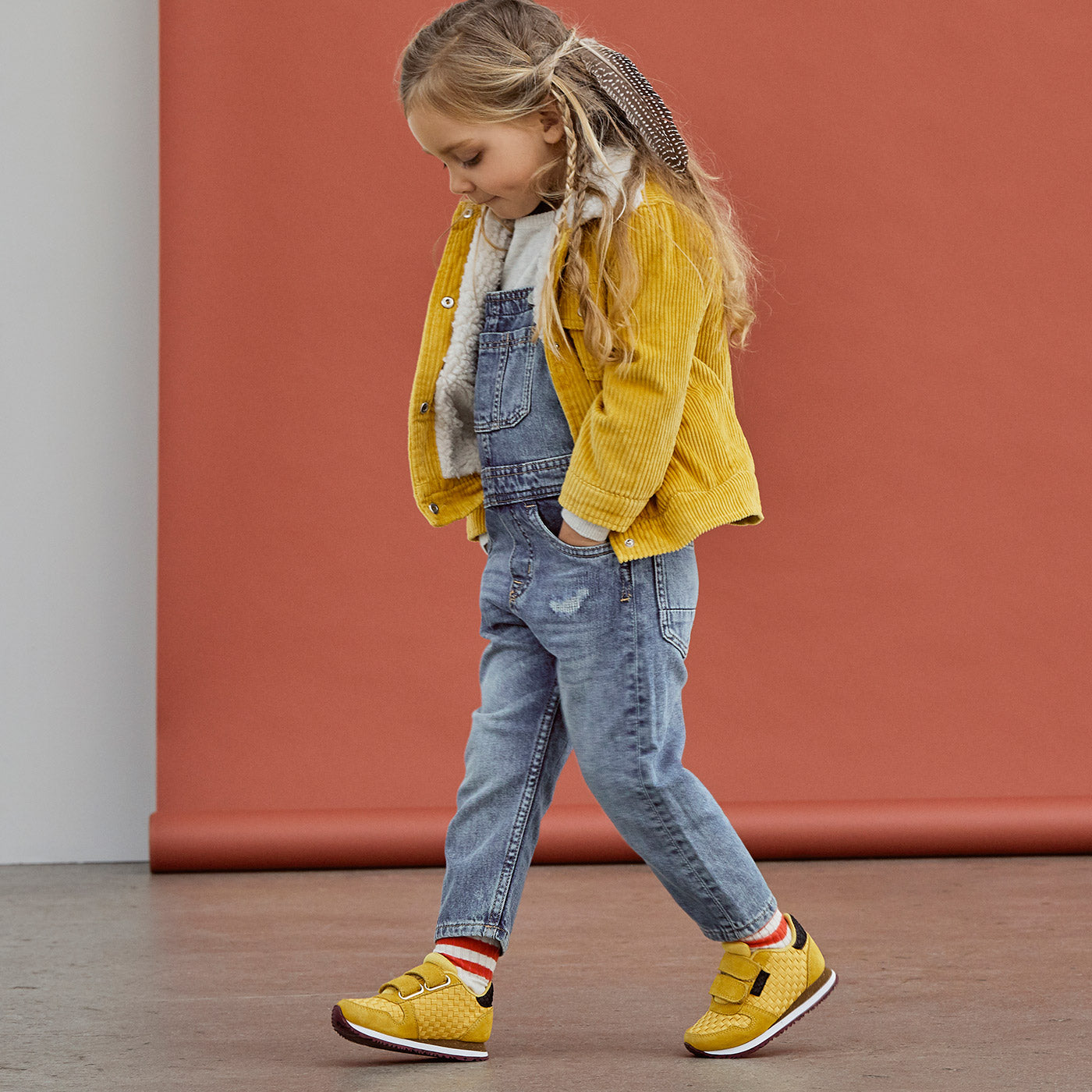 WODEN KIDS Ydun Weaved II Kids Sneakers 096 Mango
