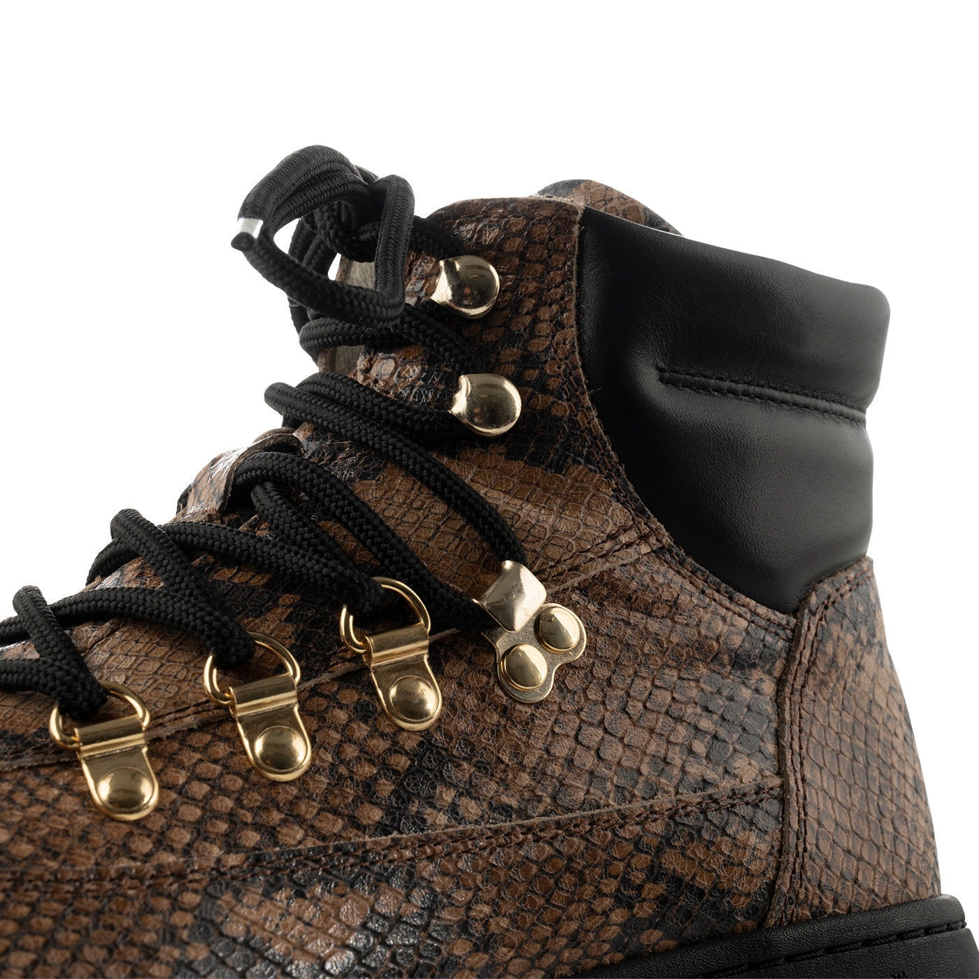 WODEN Iris Track Snake Boots 085 Brown Snake