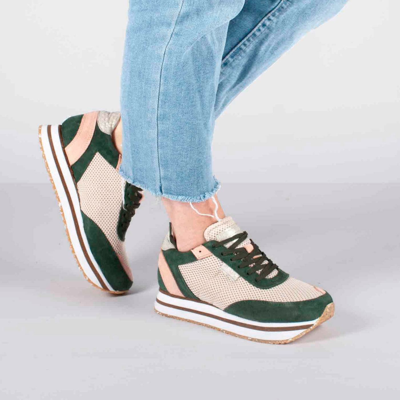 WODEN HIE Ava Mesh Sneakers 306 Dusty Olive