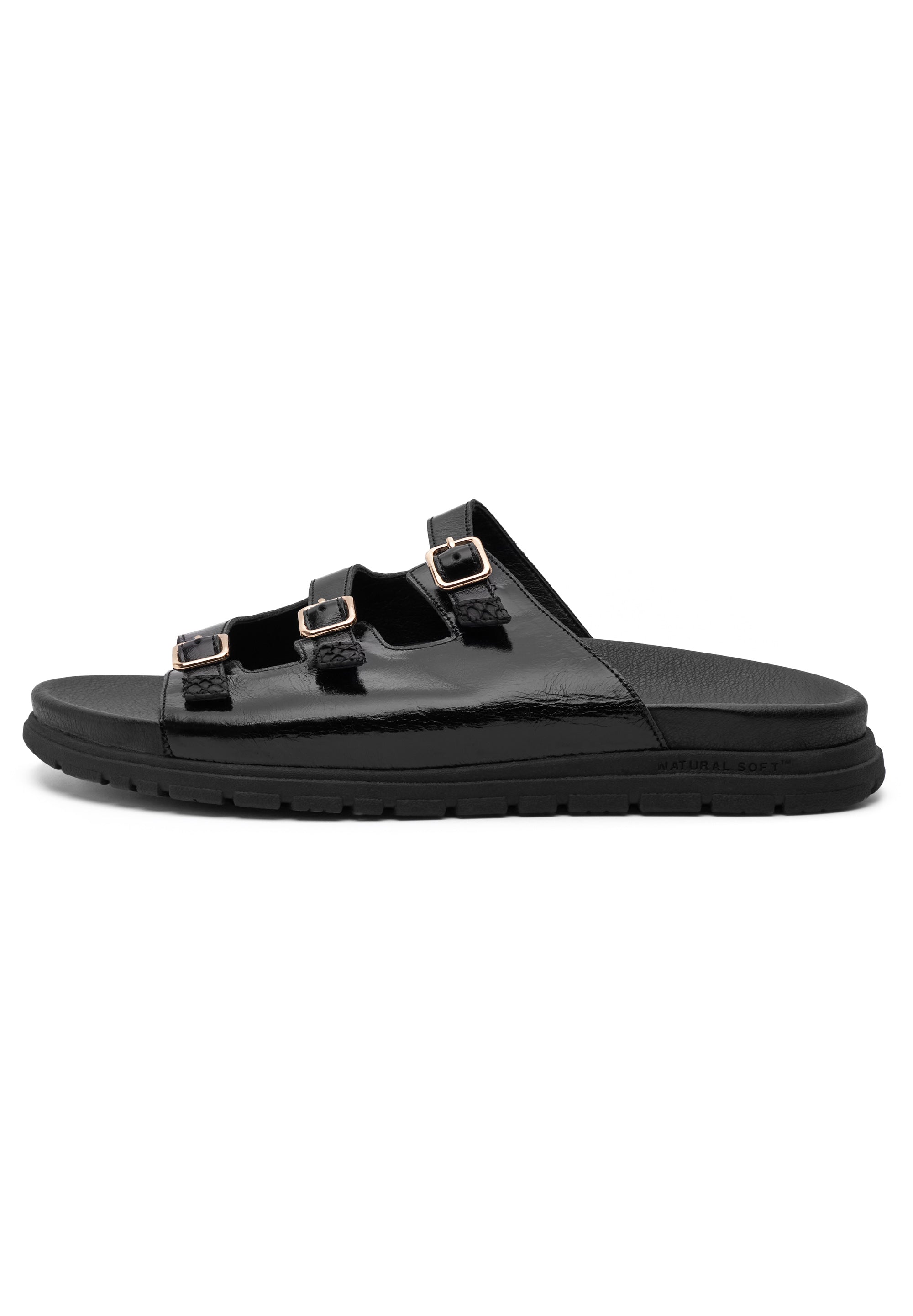 WODEN STB WOMENS Ellen Buckle Sandals 020 Black
