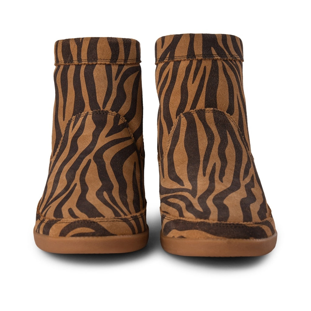 SHOE THE BEAR WOMENS Emmy Zebra Sneakers Wedge 130 BROWN