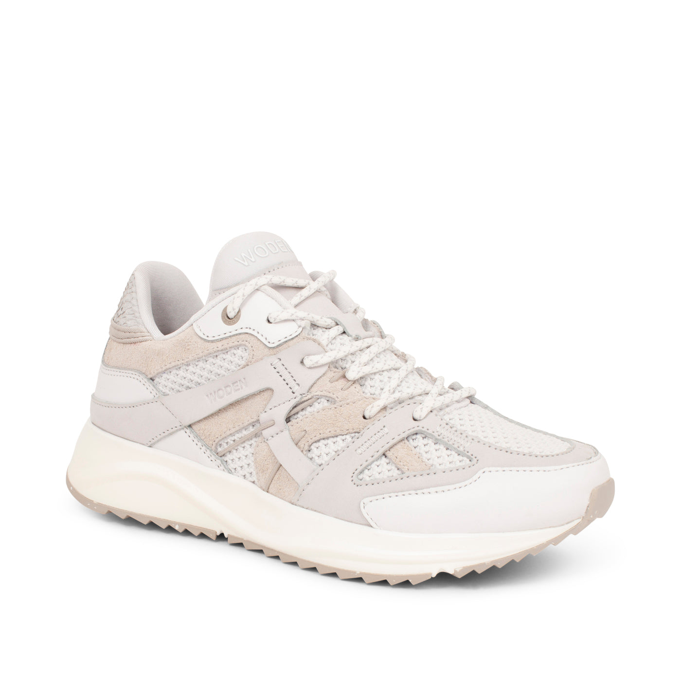 WODEN Eve Suede Mesh Sneakers 300 Bright White