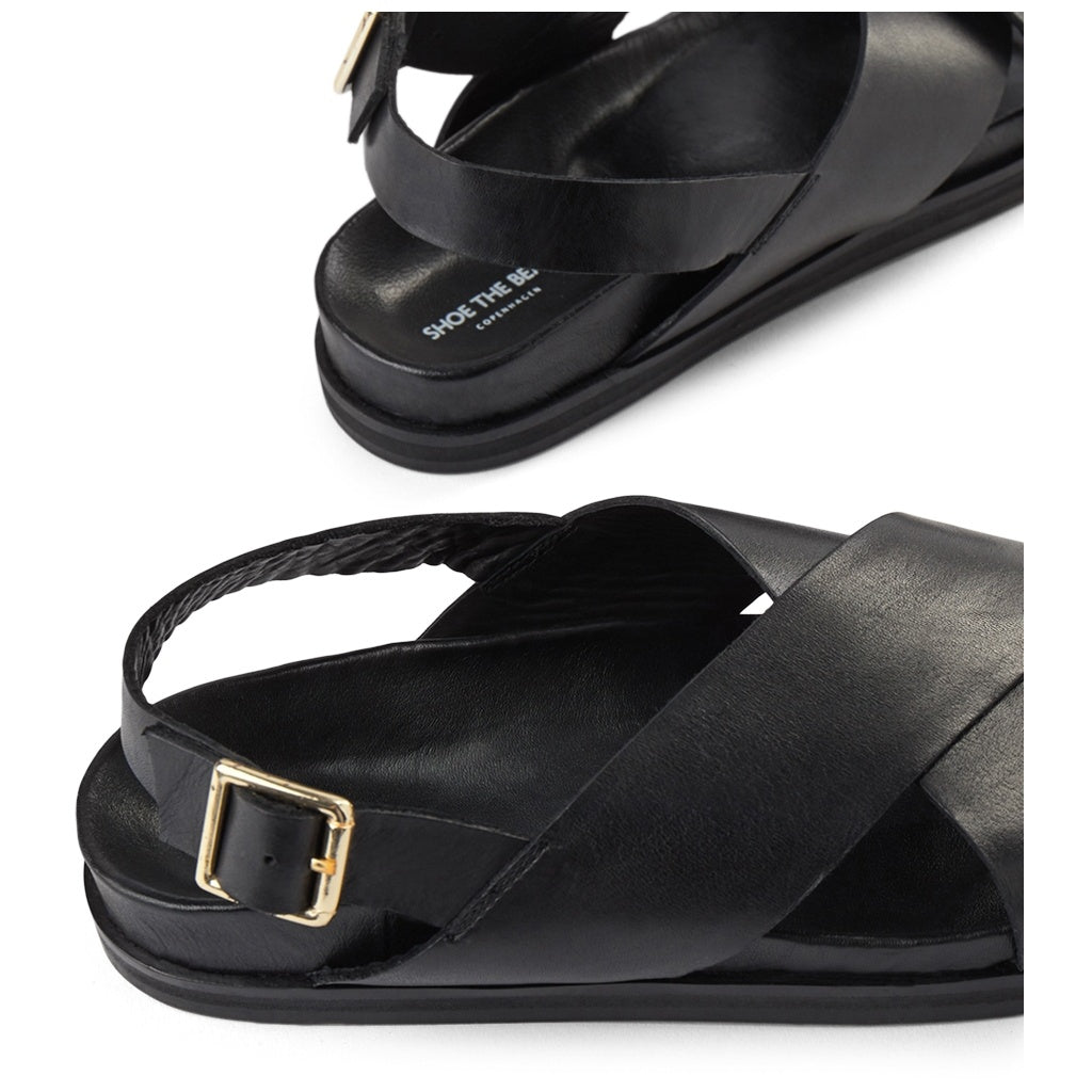 SHOE THE BEAR MENS Famara Cross Sandal Flat Sandals 110 BLACK