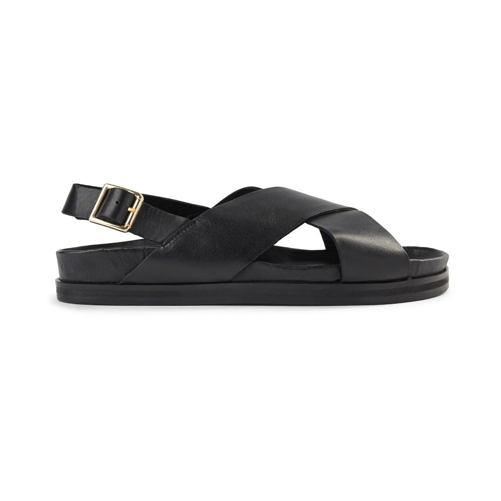 SHOE THE BEAR MENS Famara Cross Sandal Flat Sandals 110 BLACK
