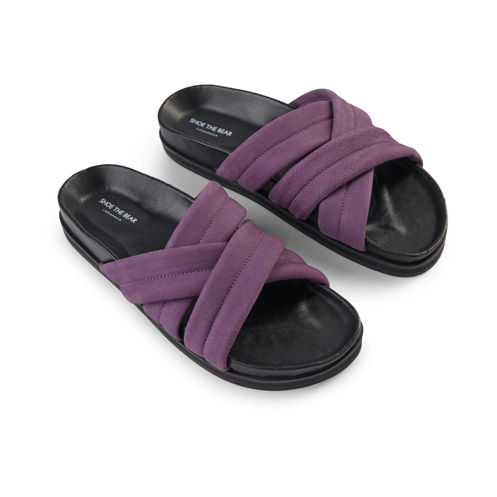 SHOE THE BEAR MENS Famara Strap Slide Flat Sandals 410 LILAC