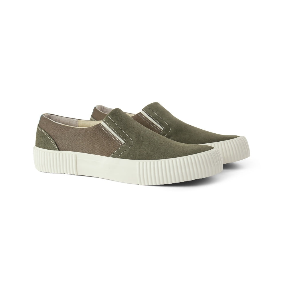 SHOE THE BEAR MENS Frisco Slip-on Sneakers 184 OLIVE