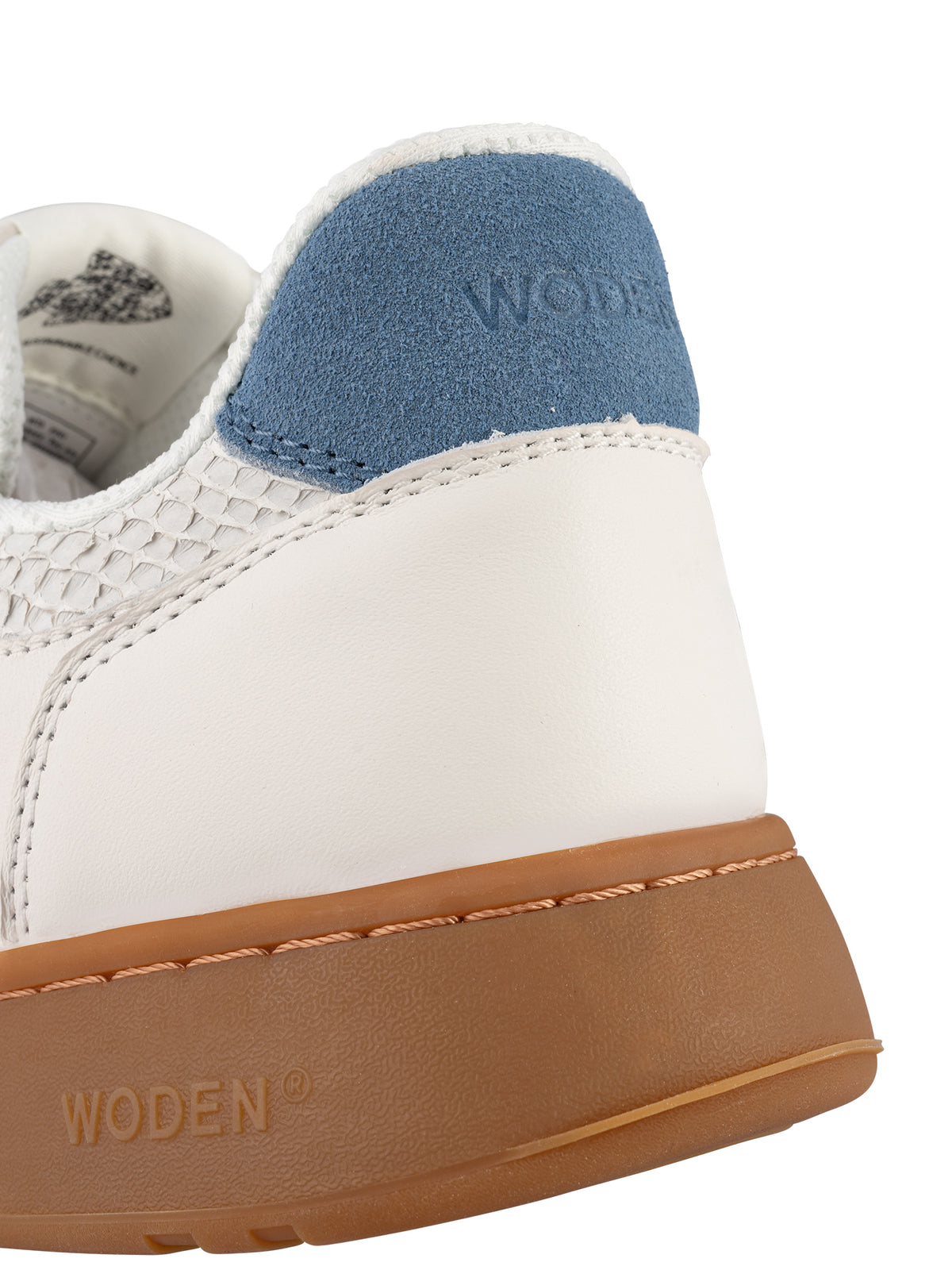 WODEN MENS Frode Leather Sneakers 187 Old Denim