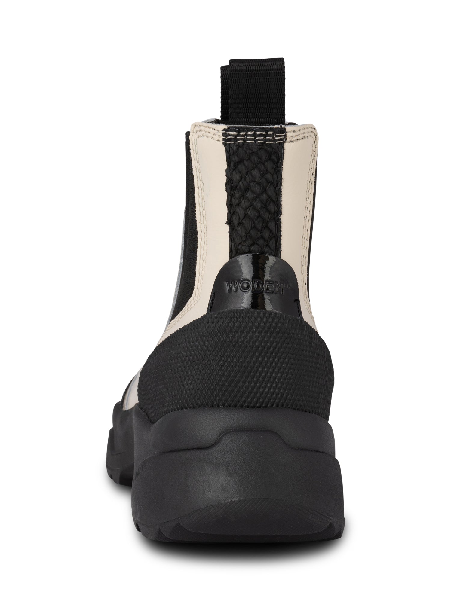 WODEN Hega Patent Waterproof Boots 813 Ivory