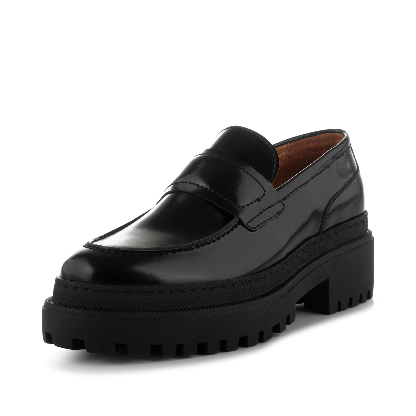 SHOE THE BEAR WOMENS Iona loafer læder  Loafers 815 BLACK HIGH SHINE