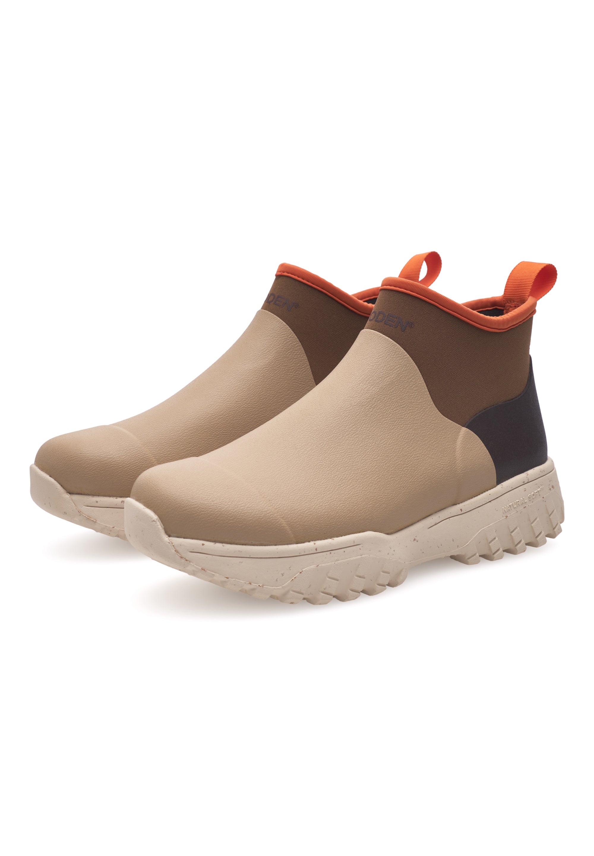 WODEN Irene Waterproof Rubber Boots 259 Coffee Cream Multi