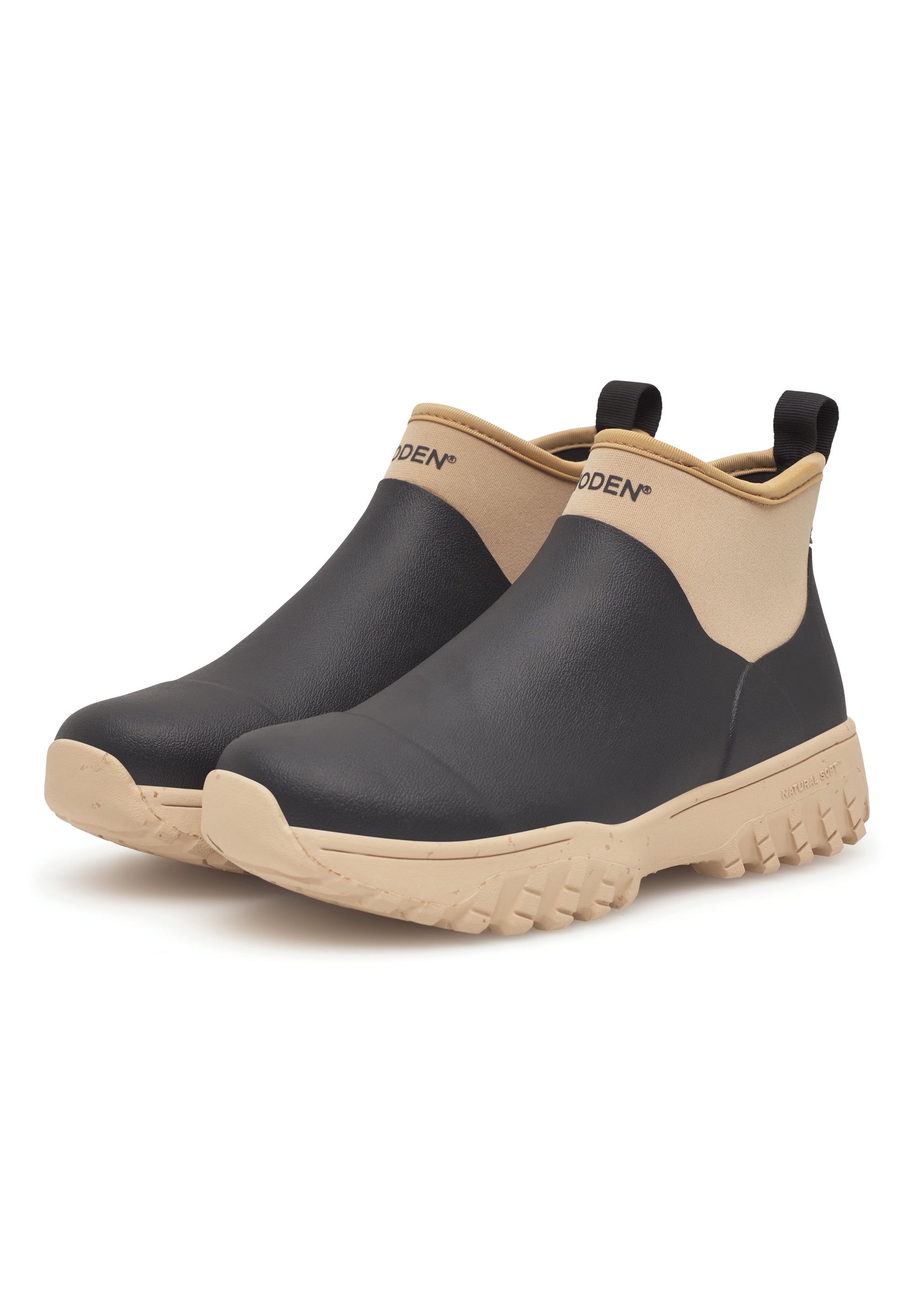 WODEN Irene Waterproof Rubber Boots 864 Black/Coffee Cream