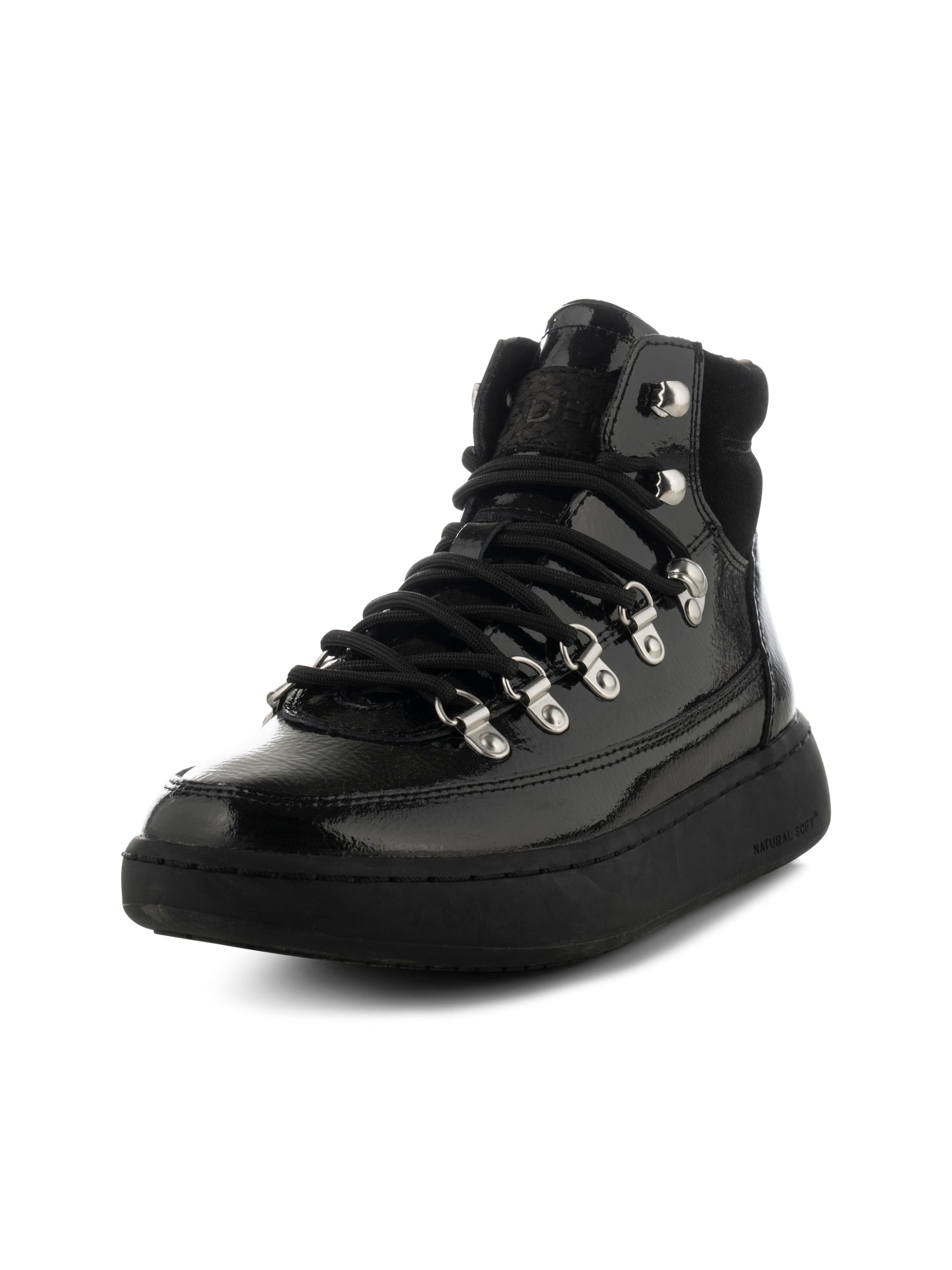 WODEN Iris Full Patent Boots 020 Black