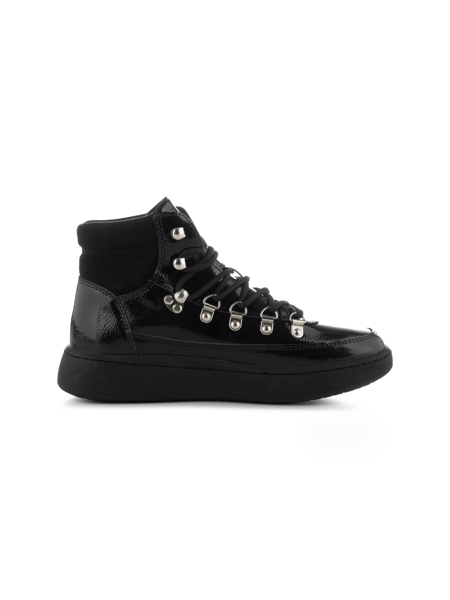 WODEN Iris Full Patent Boots 020 Black