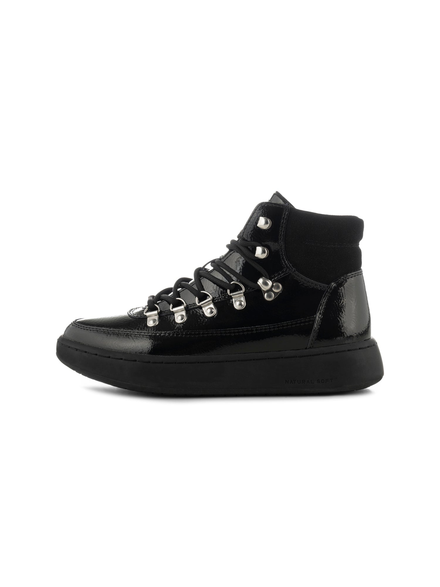 WODEN Iris Full Patent Boots 020 Black
