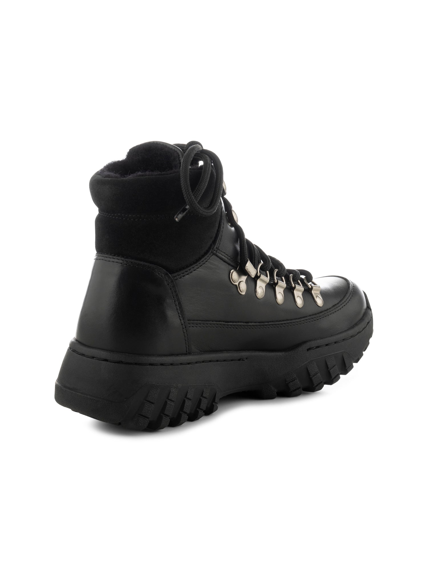 WODEN Iris Track Leather Boots 020 Black