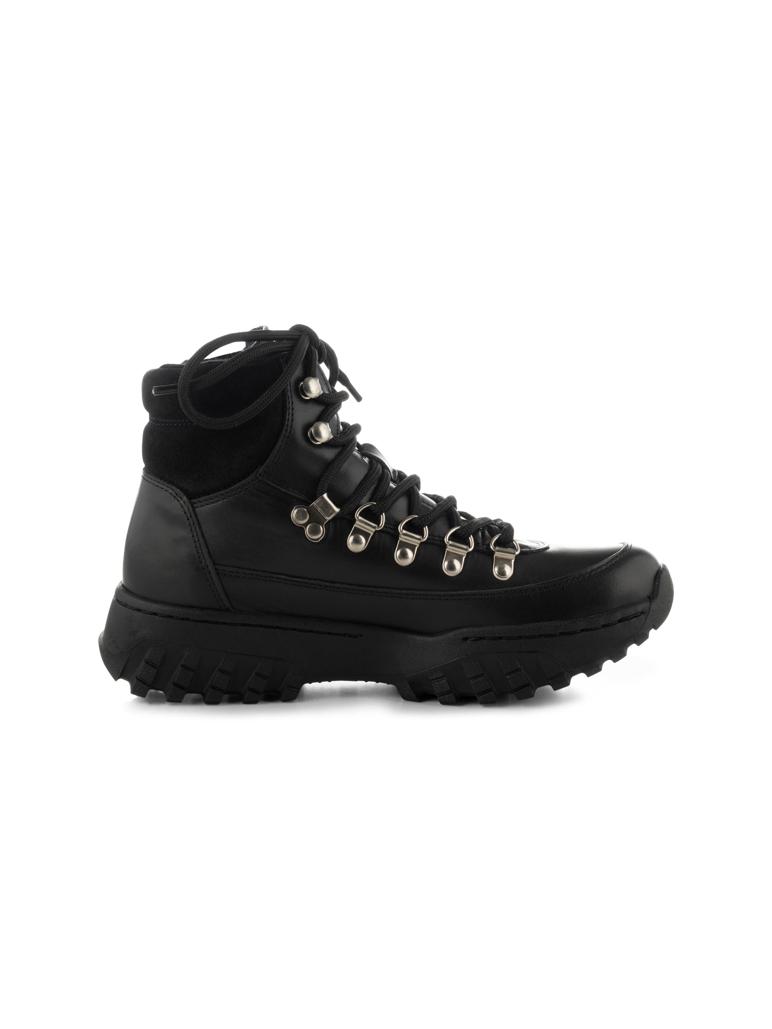WODEN Iris Track Leather Boots 020 Black
