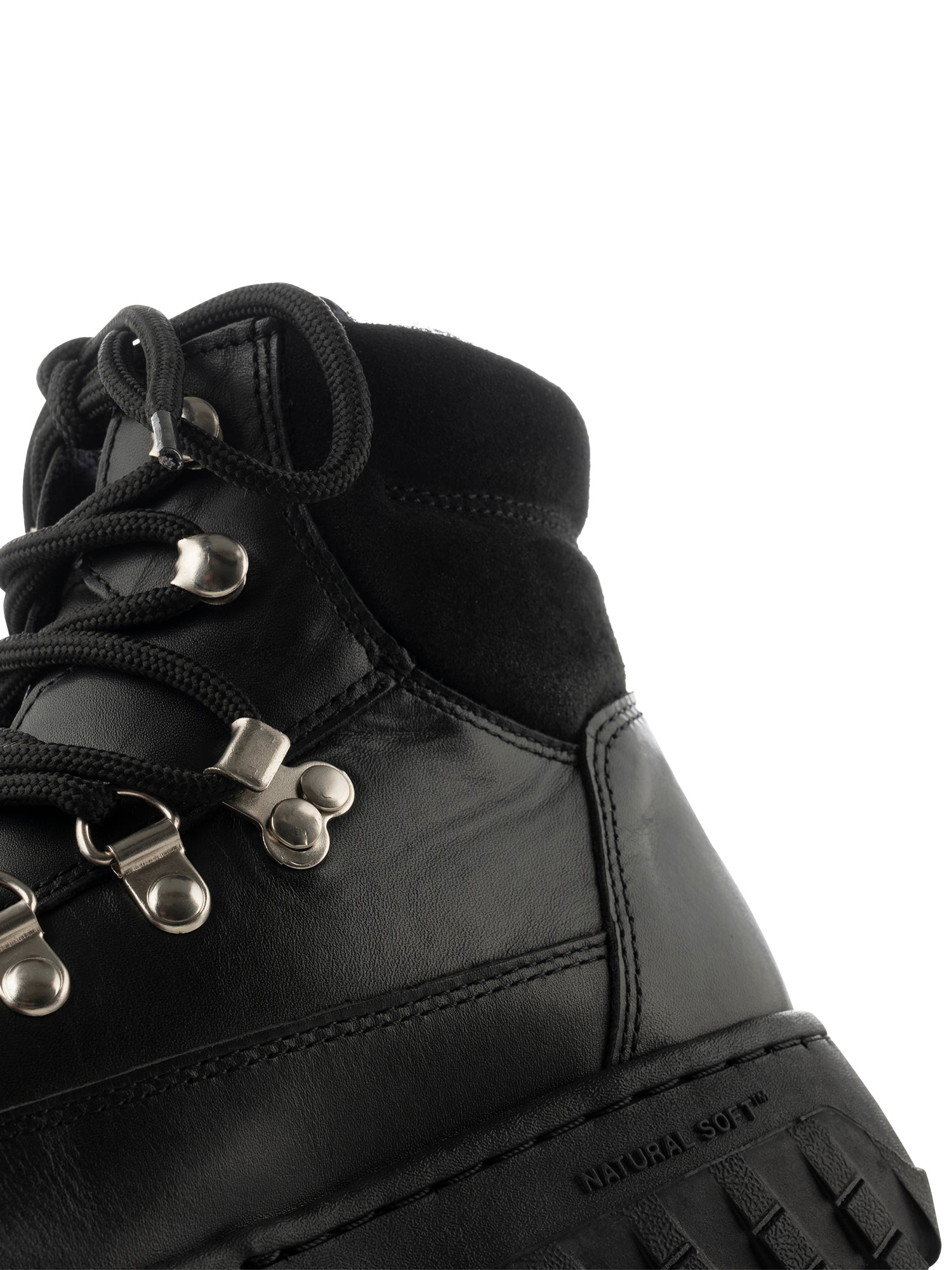 WODEN Iris Track Leather Boots 020 Black