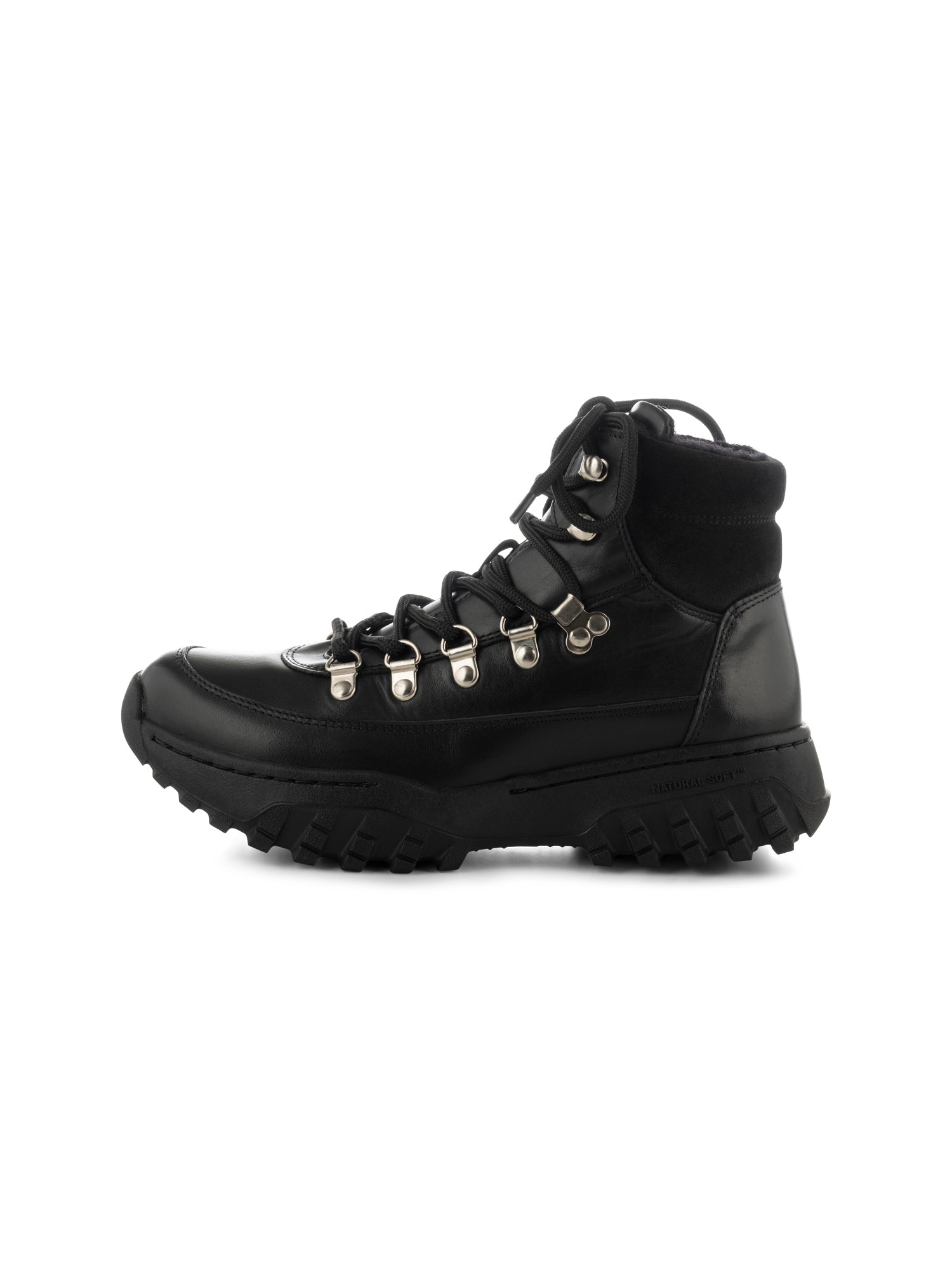 WODEN Iris Track Leather Boots 020 Black