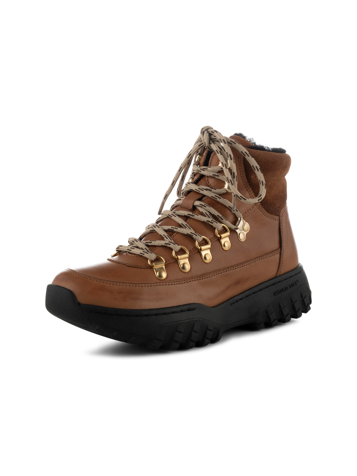 WODEN Iris Track Leather Boots 052 Tan