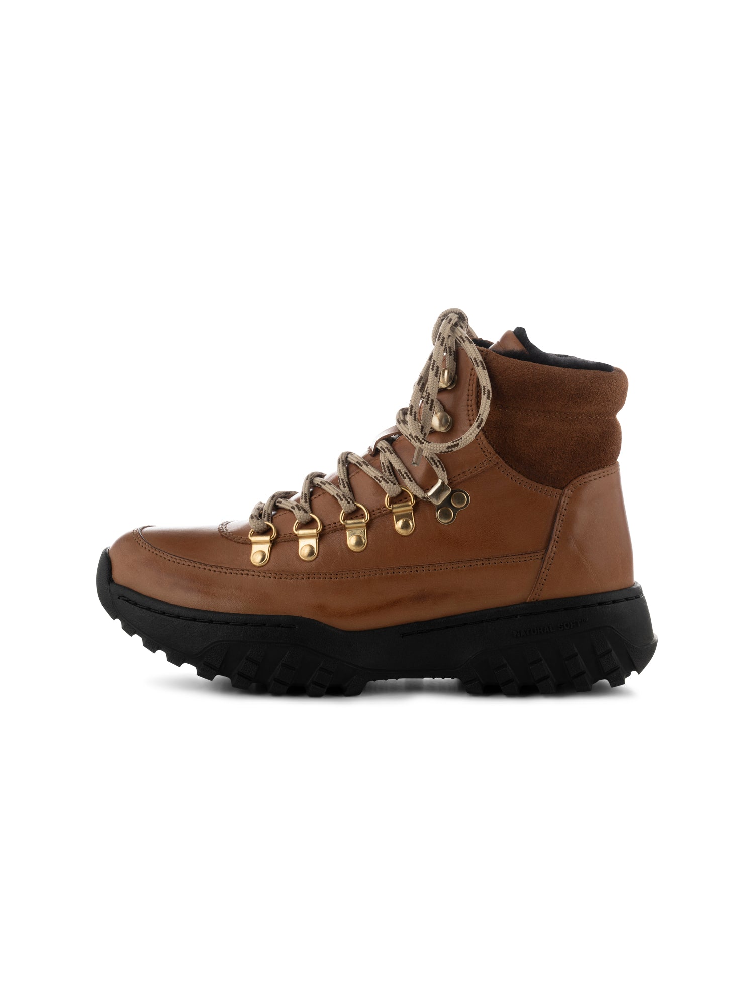 WODEN Iris Track Leather Boots 052 Tan