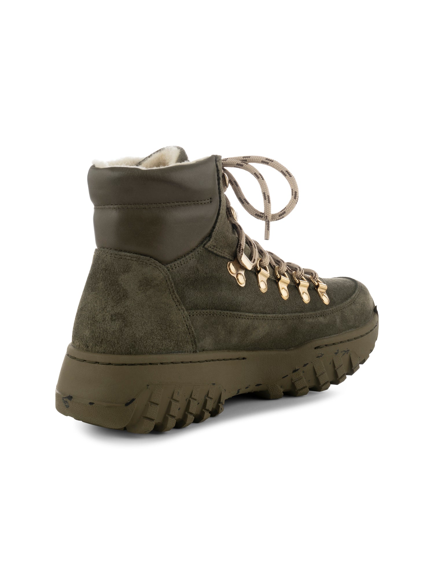 WODEN Iris Track Suede Boots 788 Moss