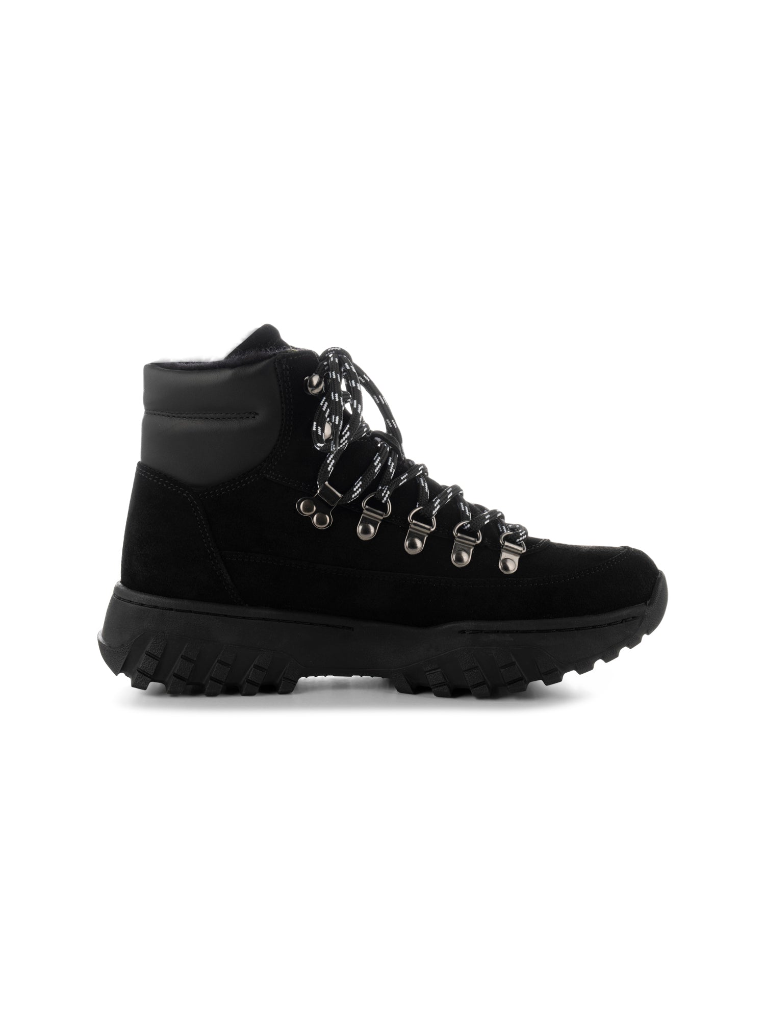 WODEN Iris Track Suede Boots 020 Black