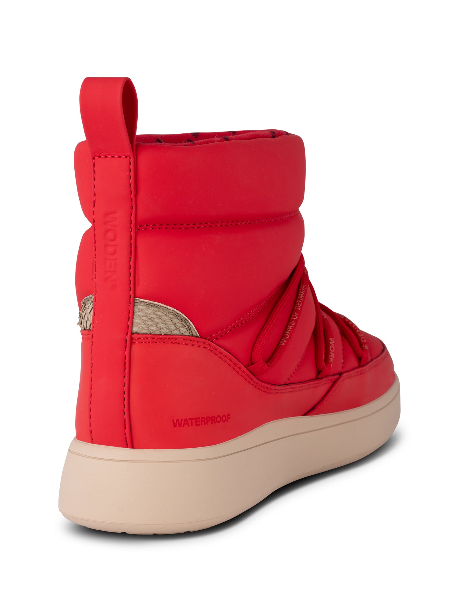 WODEN Isa Lace Waterproof Boots 123 Fire Red