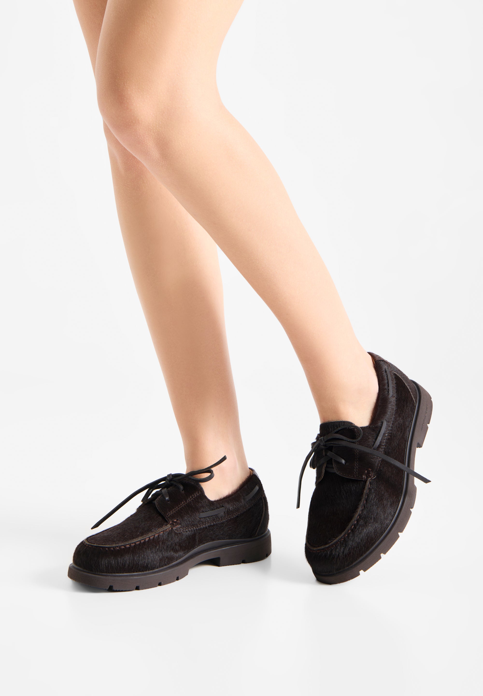WODEN STB WOMENS Johanne Cowhair Shoes 063 Chocolate