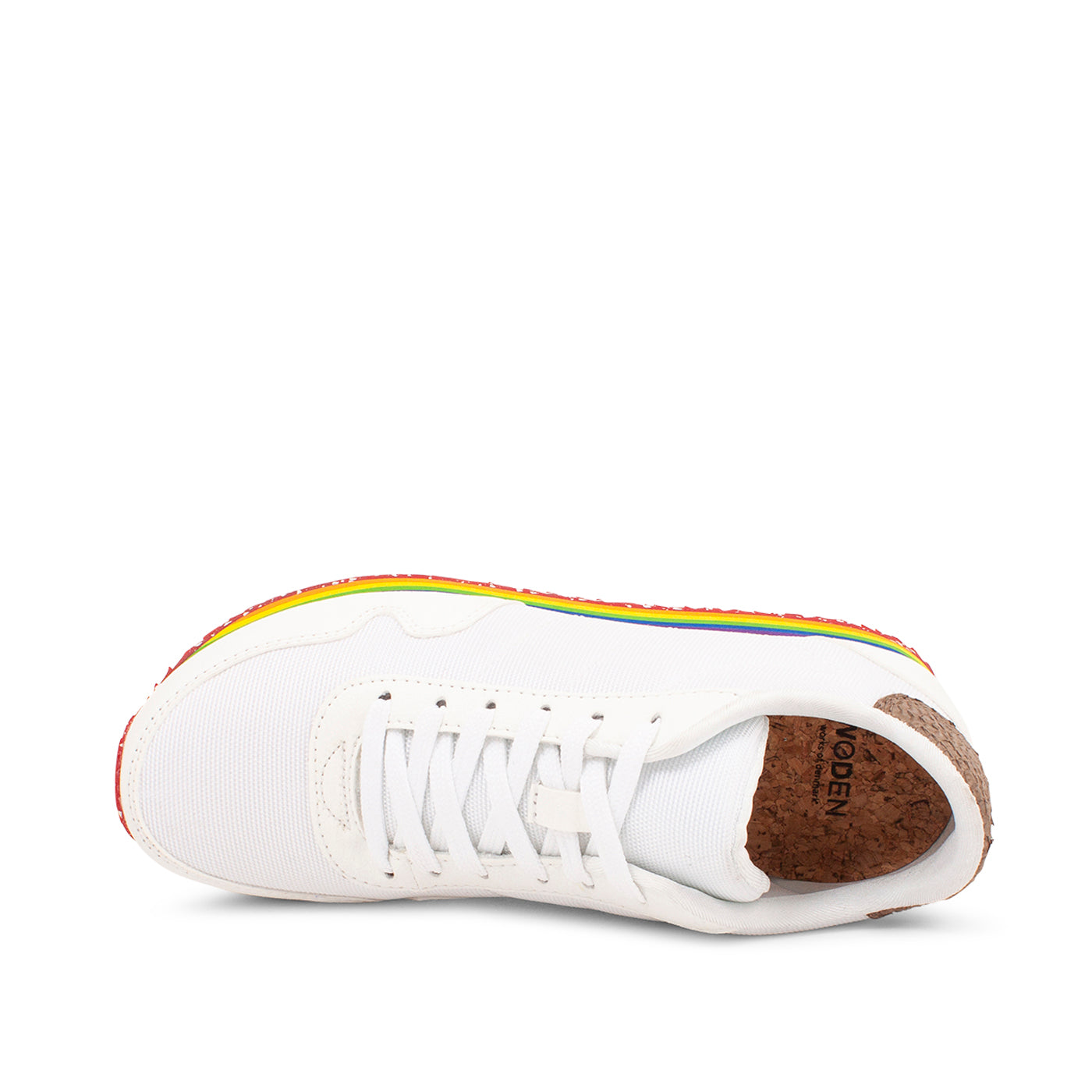 WODEN KIDS Katrina Teen Plateau Sneakers 631 Bright White Rainbow