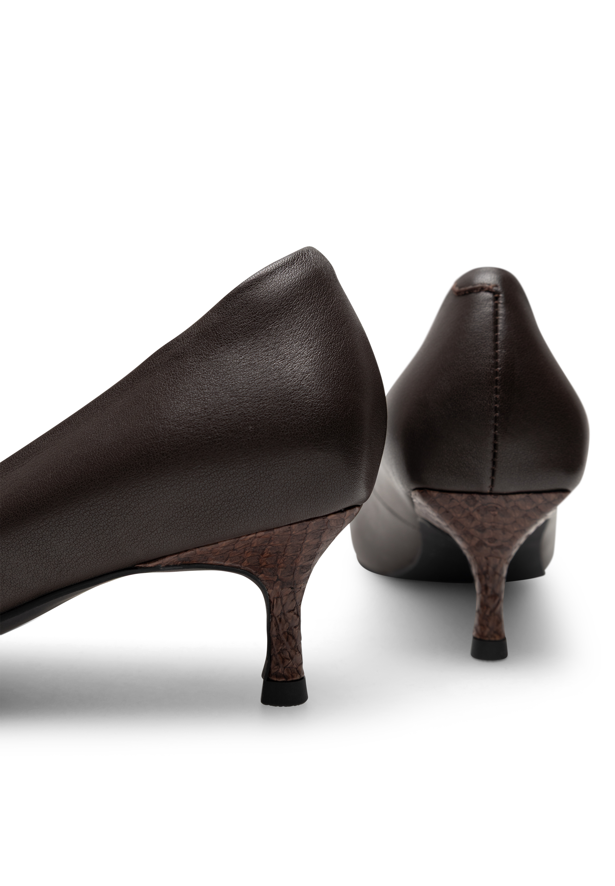 WODEN STB WOMENS Laura Low Heels 063 Chocolate