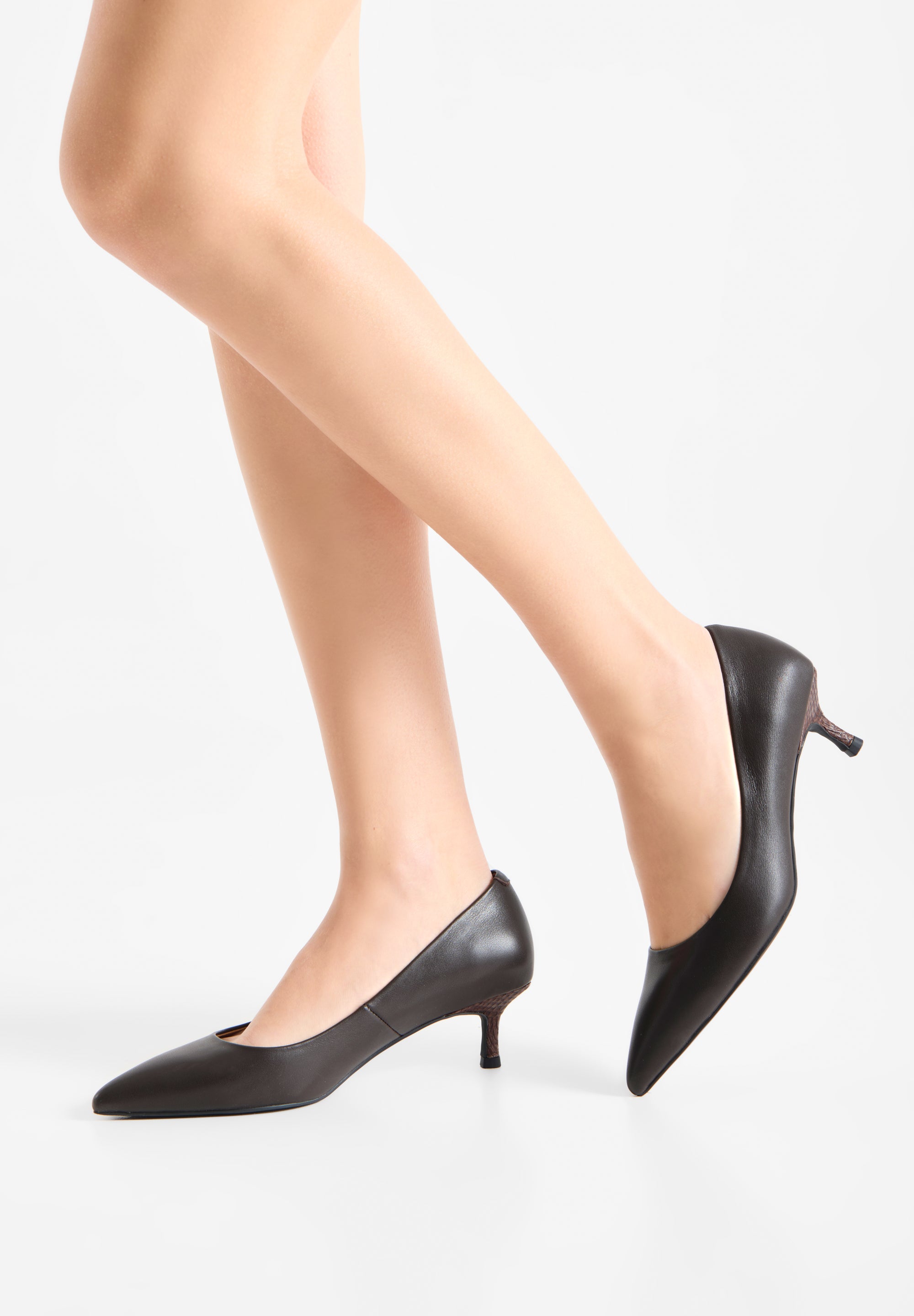 WODEN STB WOMENS Laura Low Heels 063 Chocolate