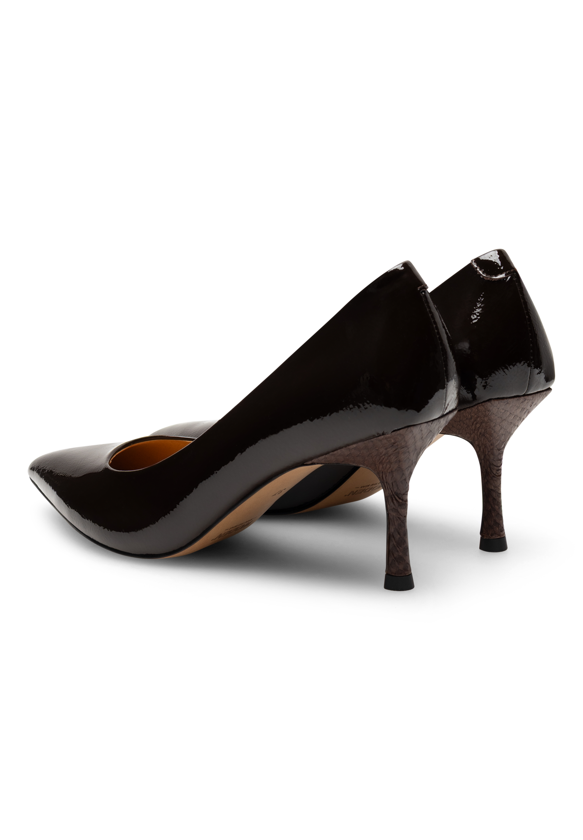 WODEN Laura Patent Pumps 063 Chocolate