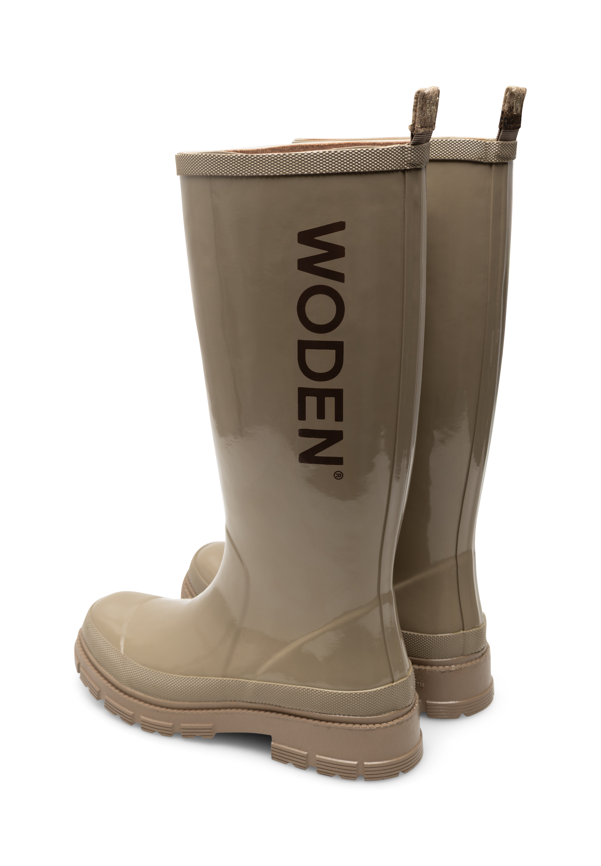 WODEN Le Glossy Waterproof Rubber Boots 776 Silver Mink