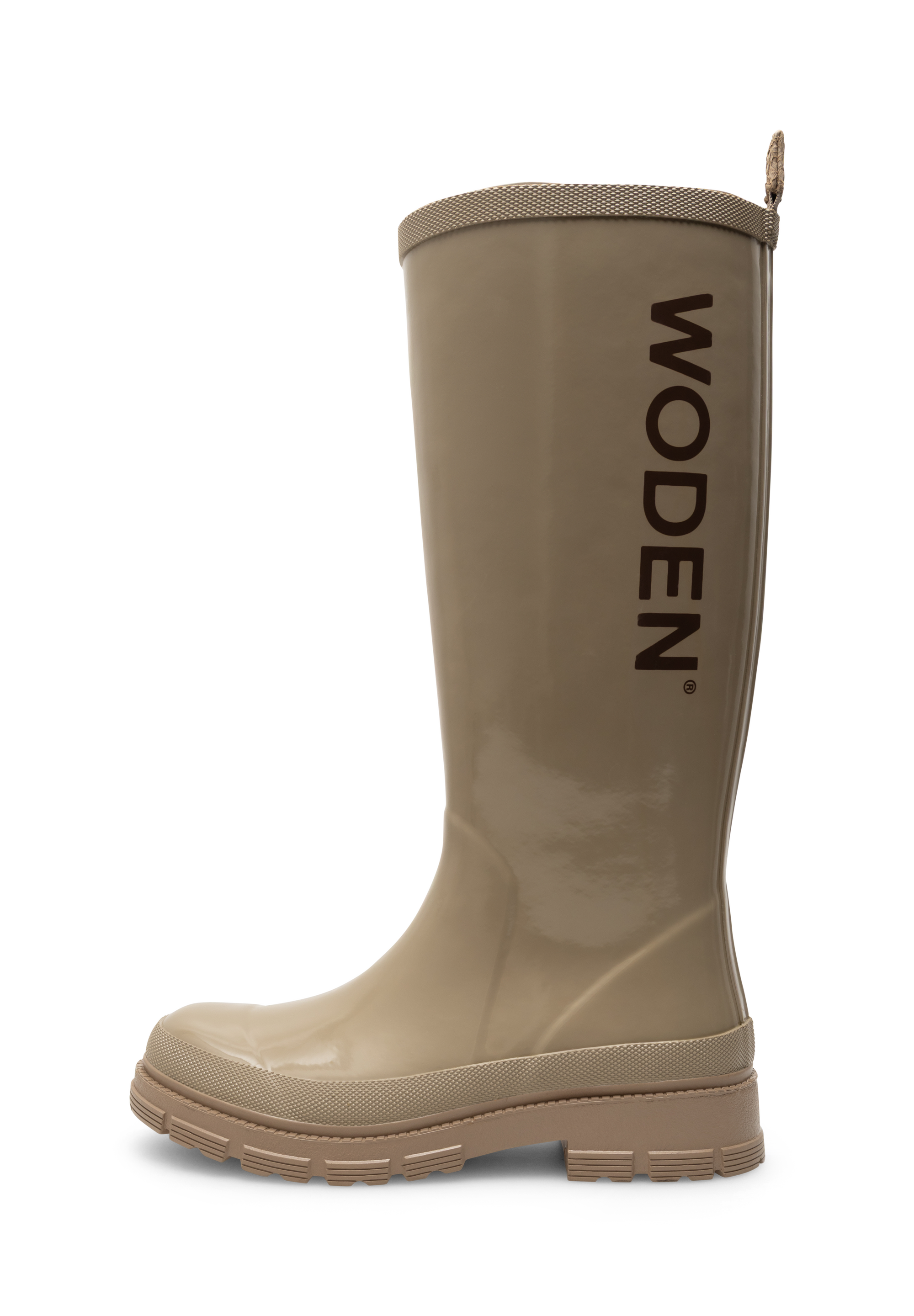 WODEN Le Glossy Waterproof Rubber Boots 776 Silver Mink