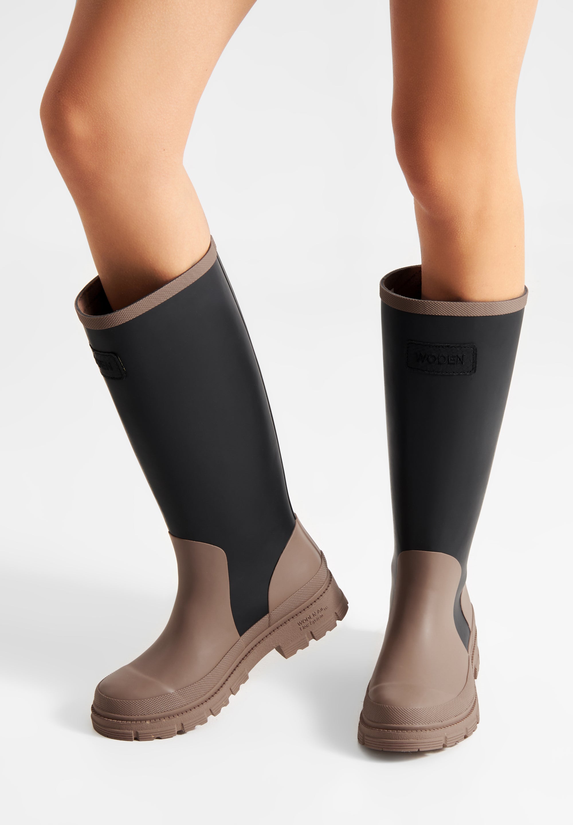 WODEN Le Waterproof Rubber Boots 351 Black/Cortado
