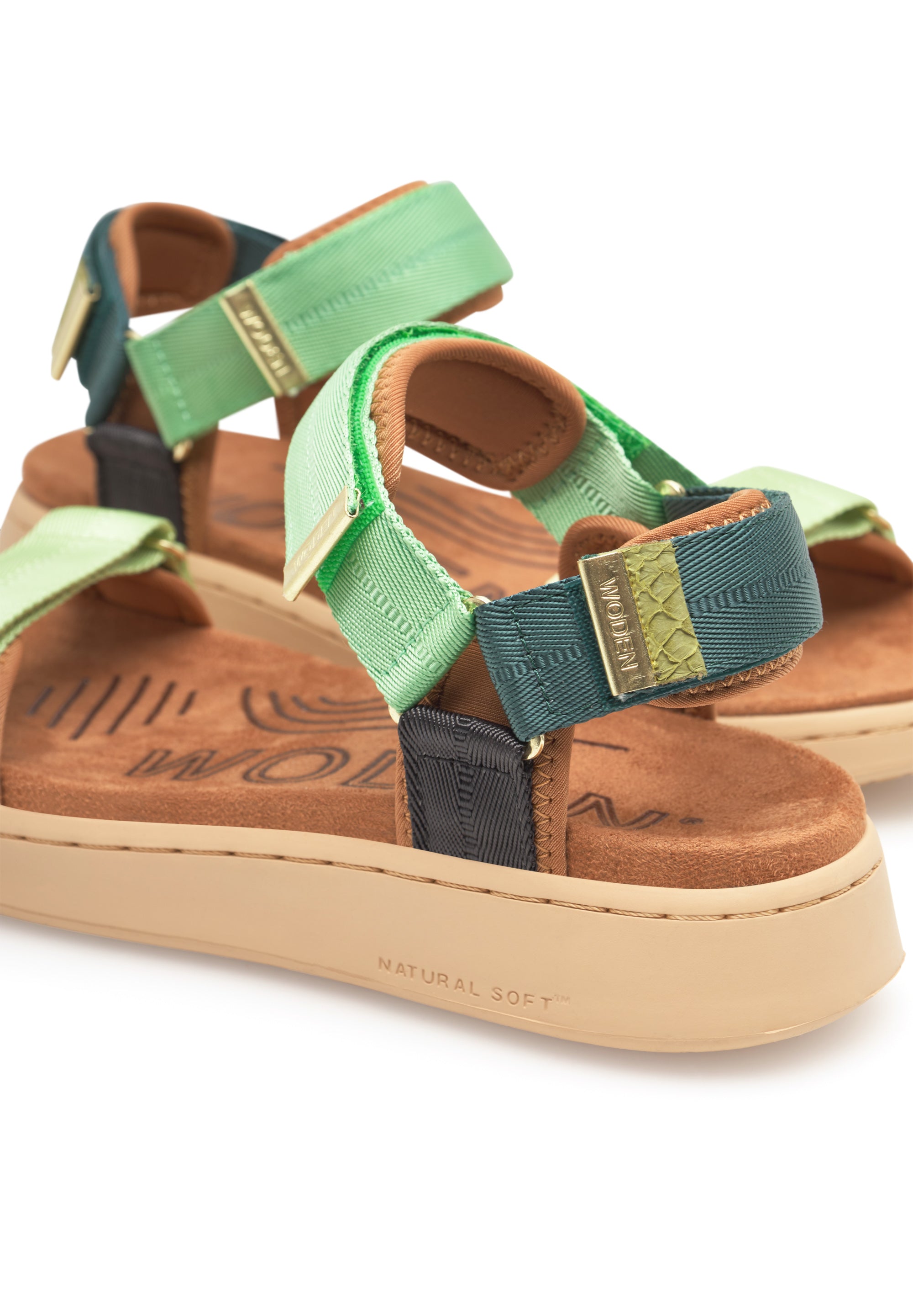 WODEN Line Sandals 376 Apple Green Multi