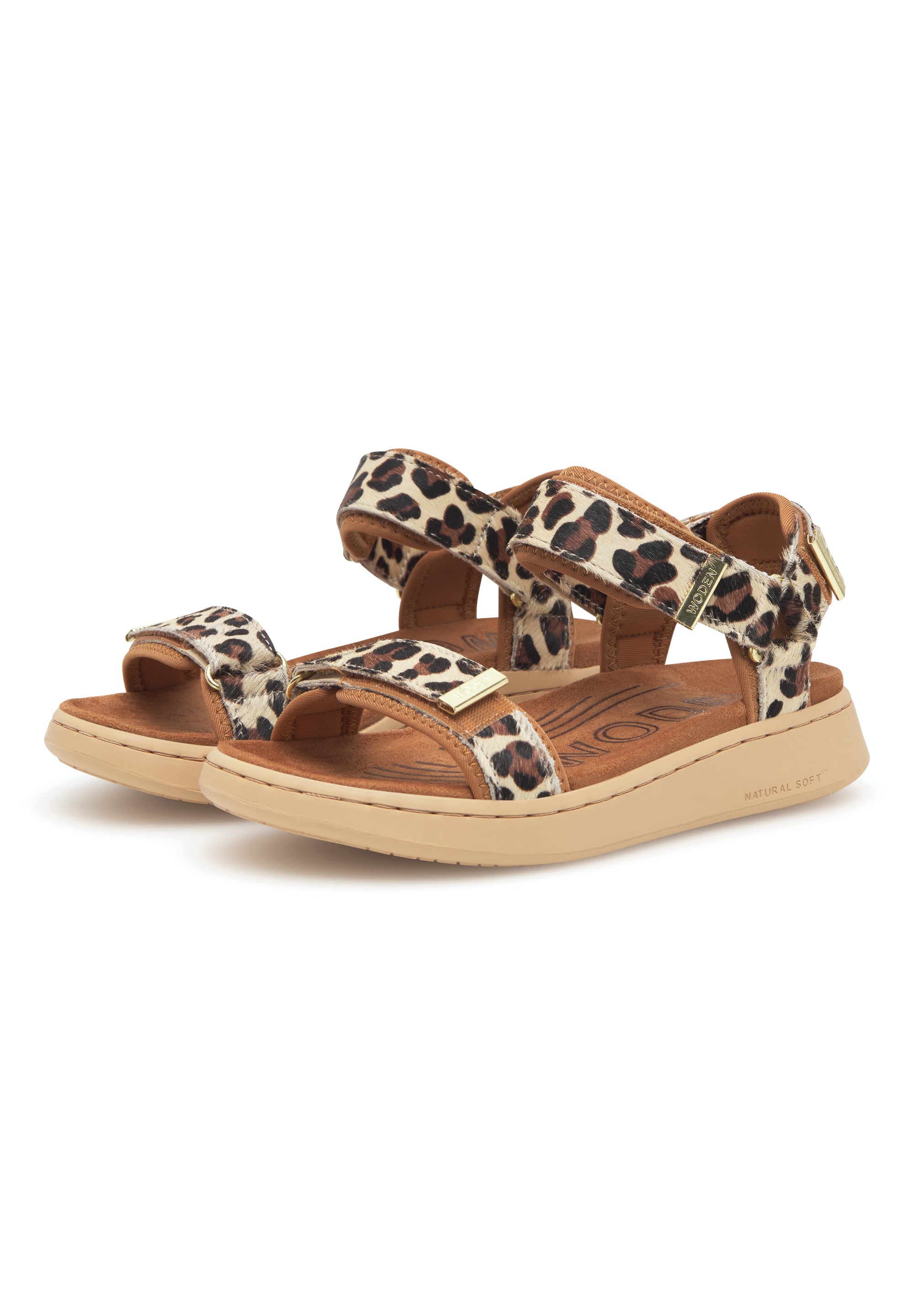 WODEN Line Animal Sandals 327 Leopard