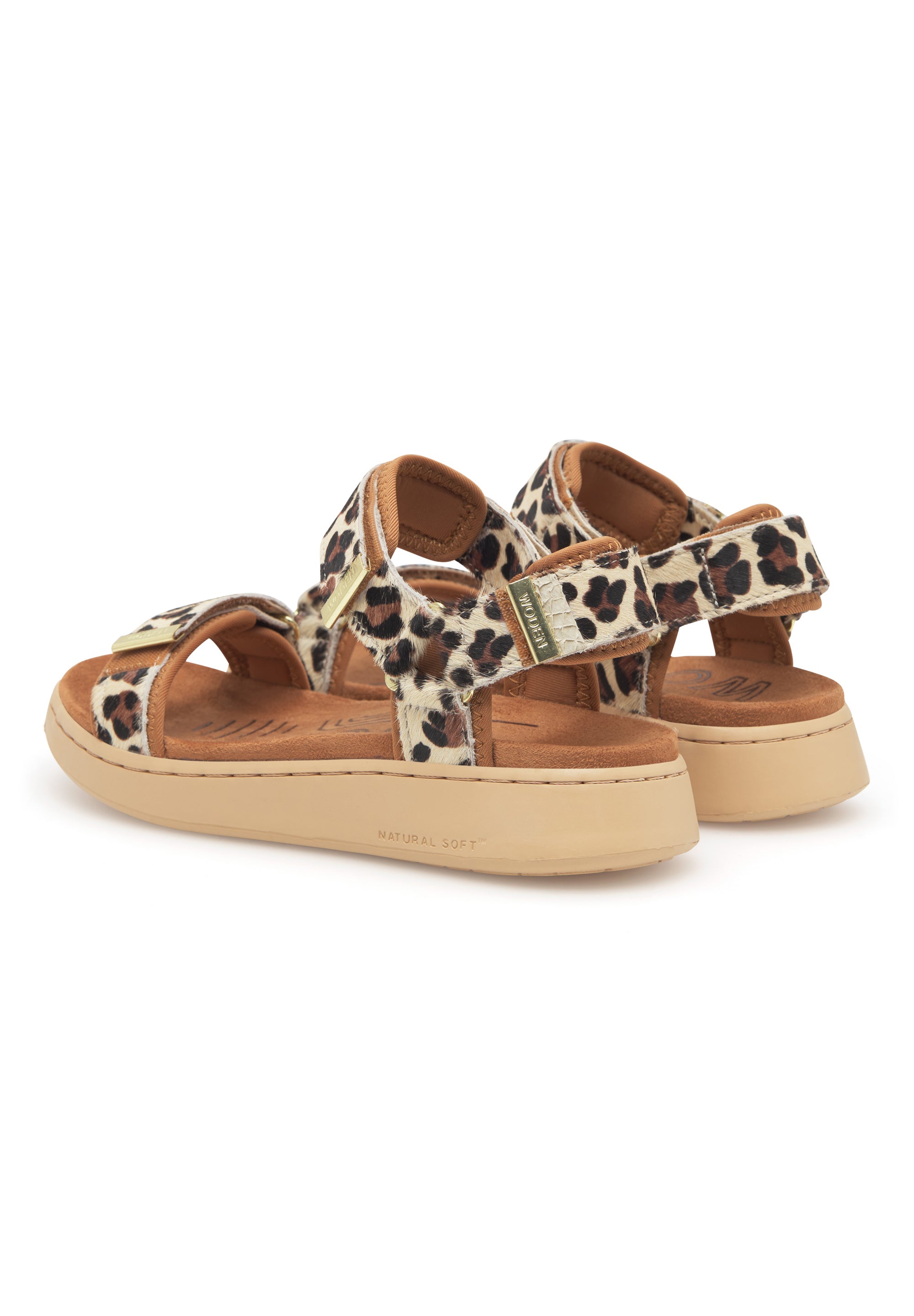 WODEN Line Animal Sandals 327 Leopard