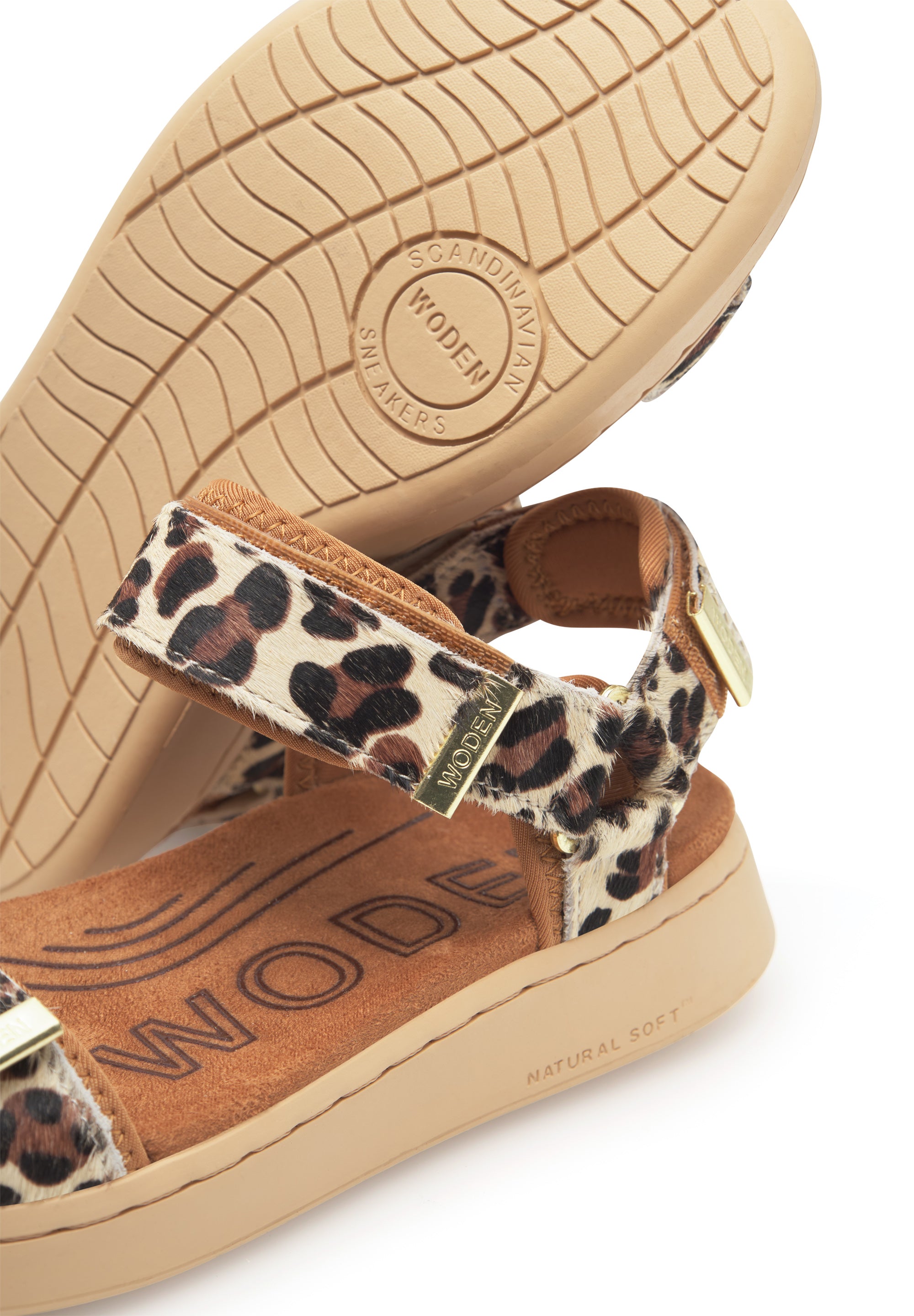 WODEN Line Animal Sandals 327 Leopard