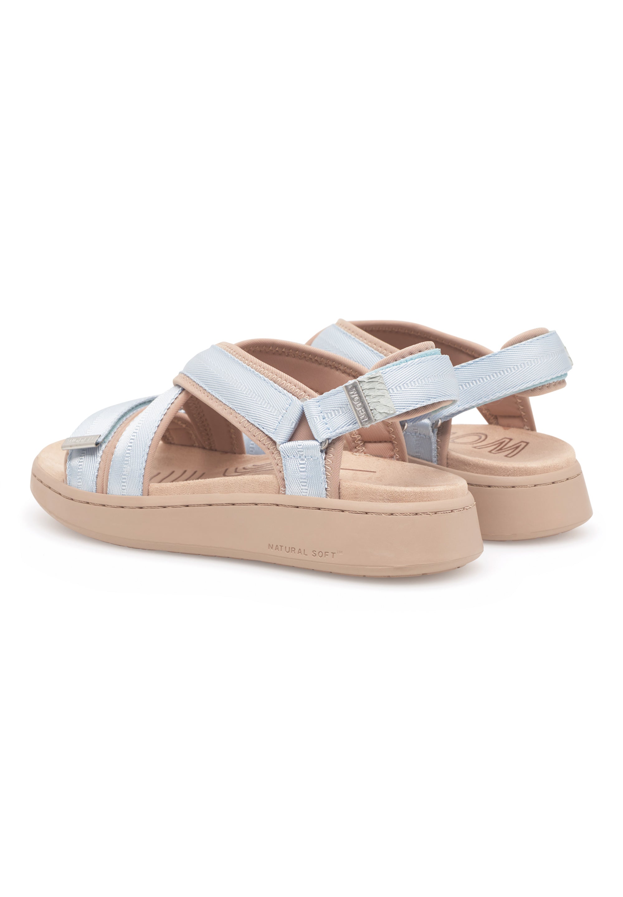 WODEN Line Cross Sandals 272 Moonstone