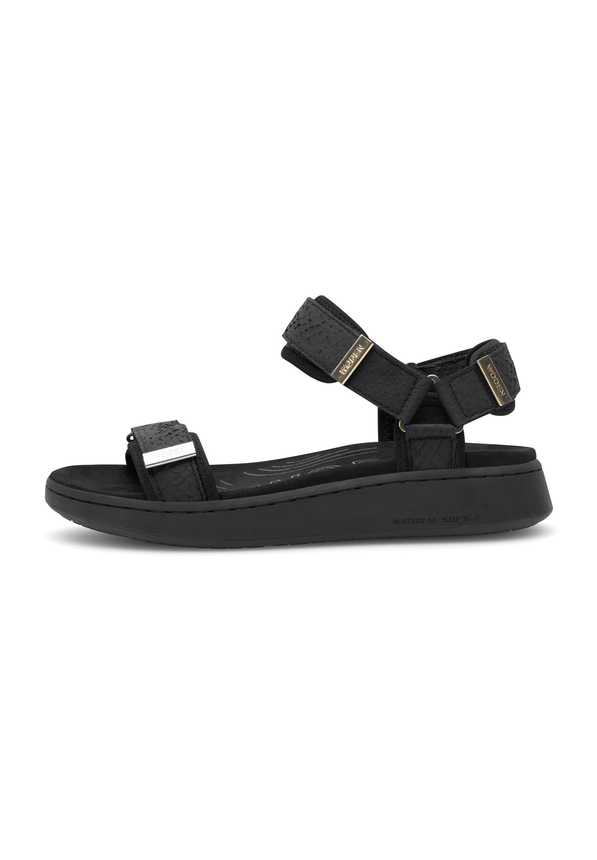 WODEN Line Fish Sandals 020 Black