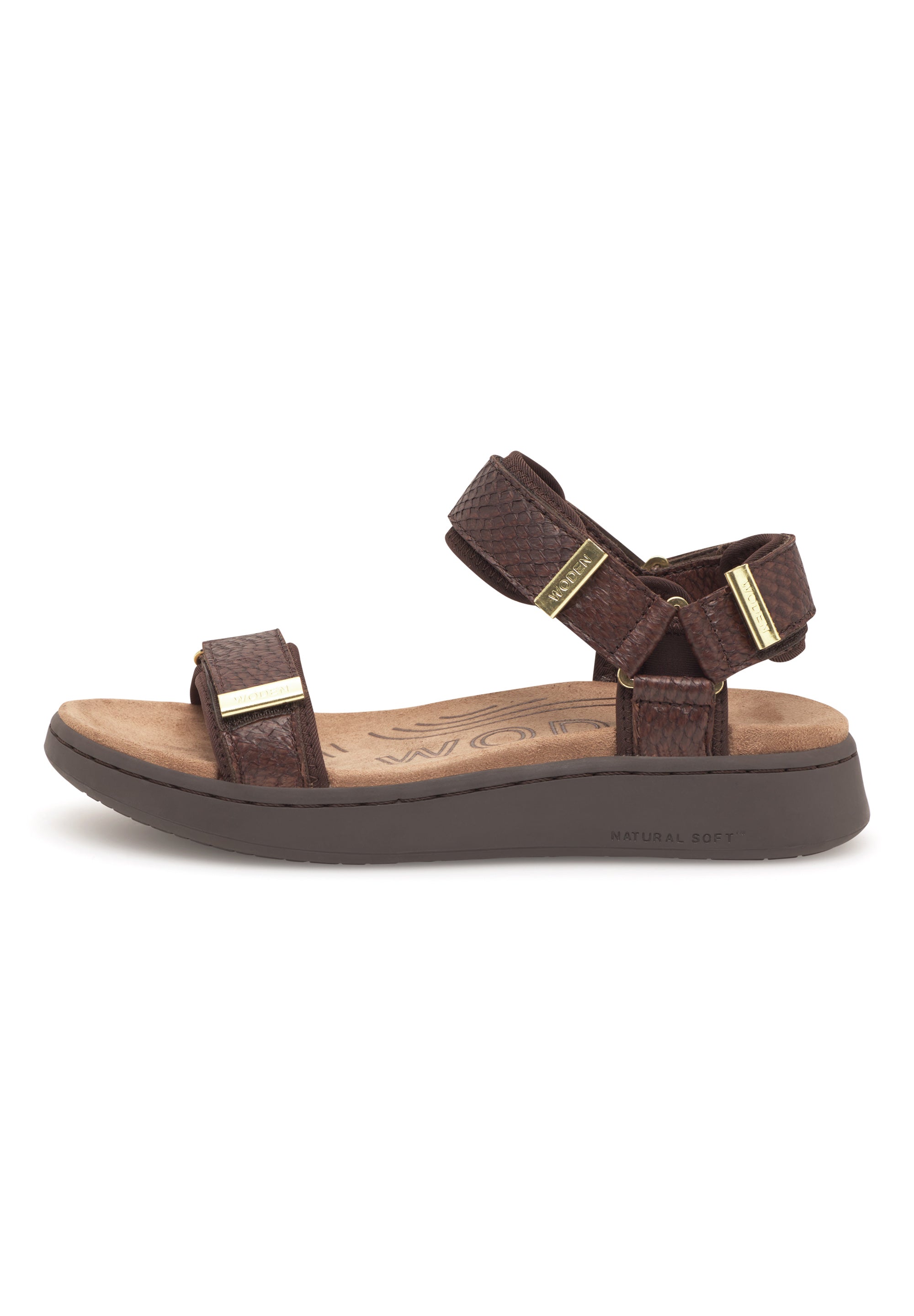 WODEN Line Fish Sandals 063 Chocolate