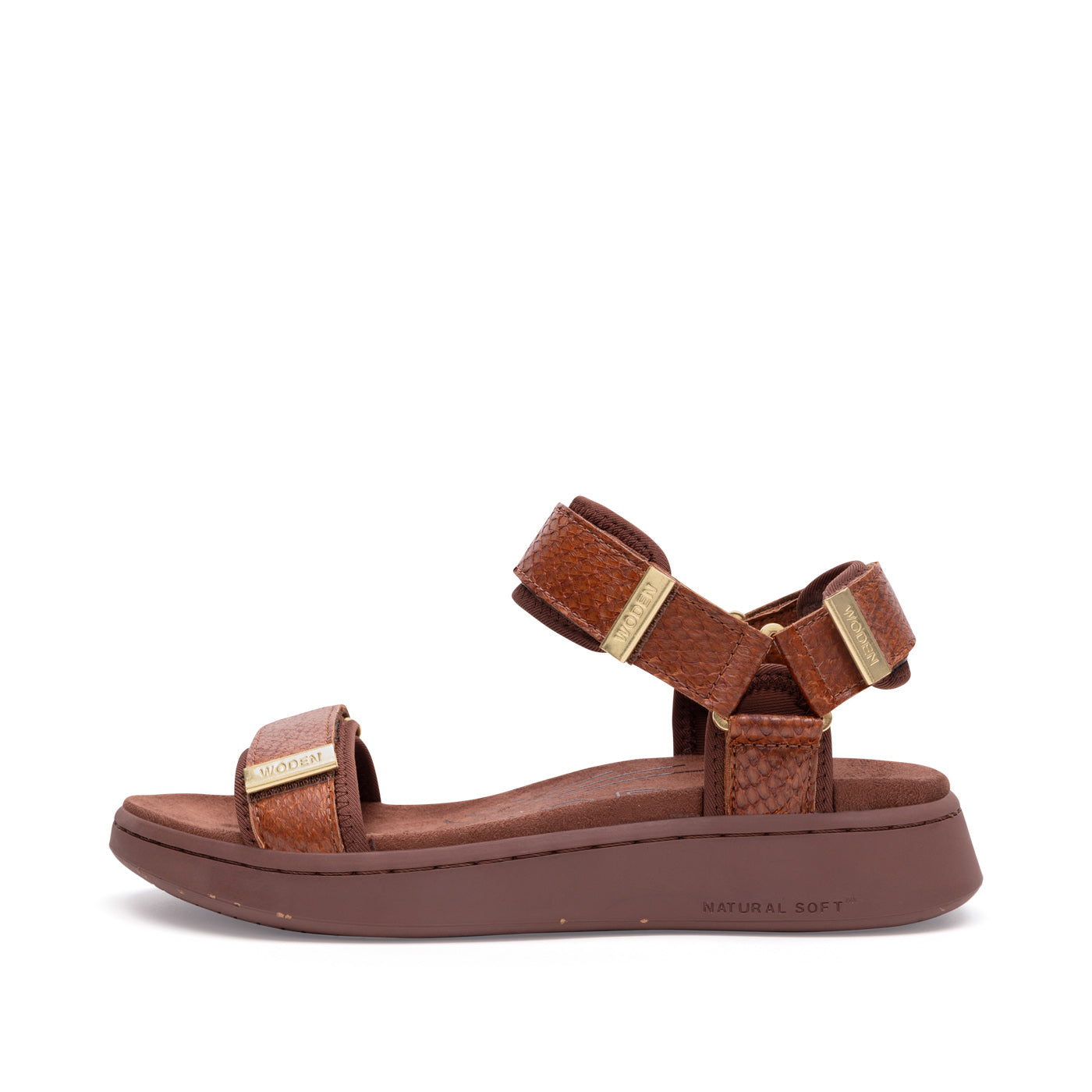 WODEN Line Fish Sandals 067 Brown