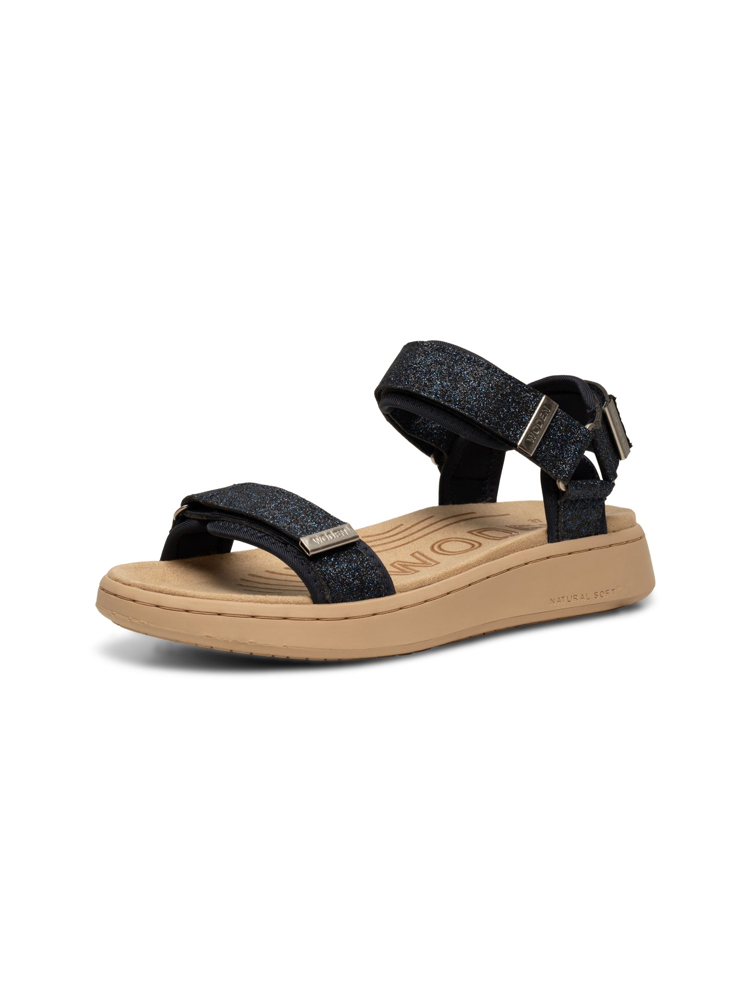 WODEN Line Glitter Sandals 009 Dark Navy
