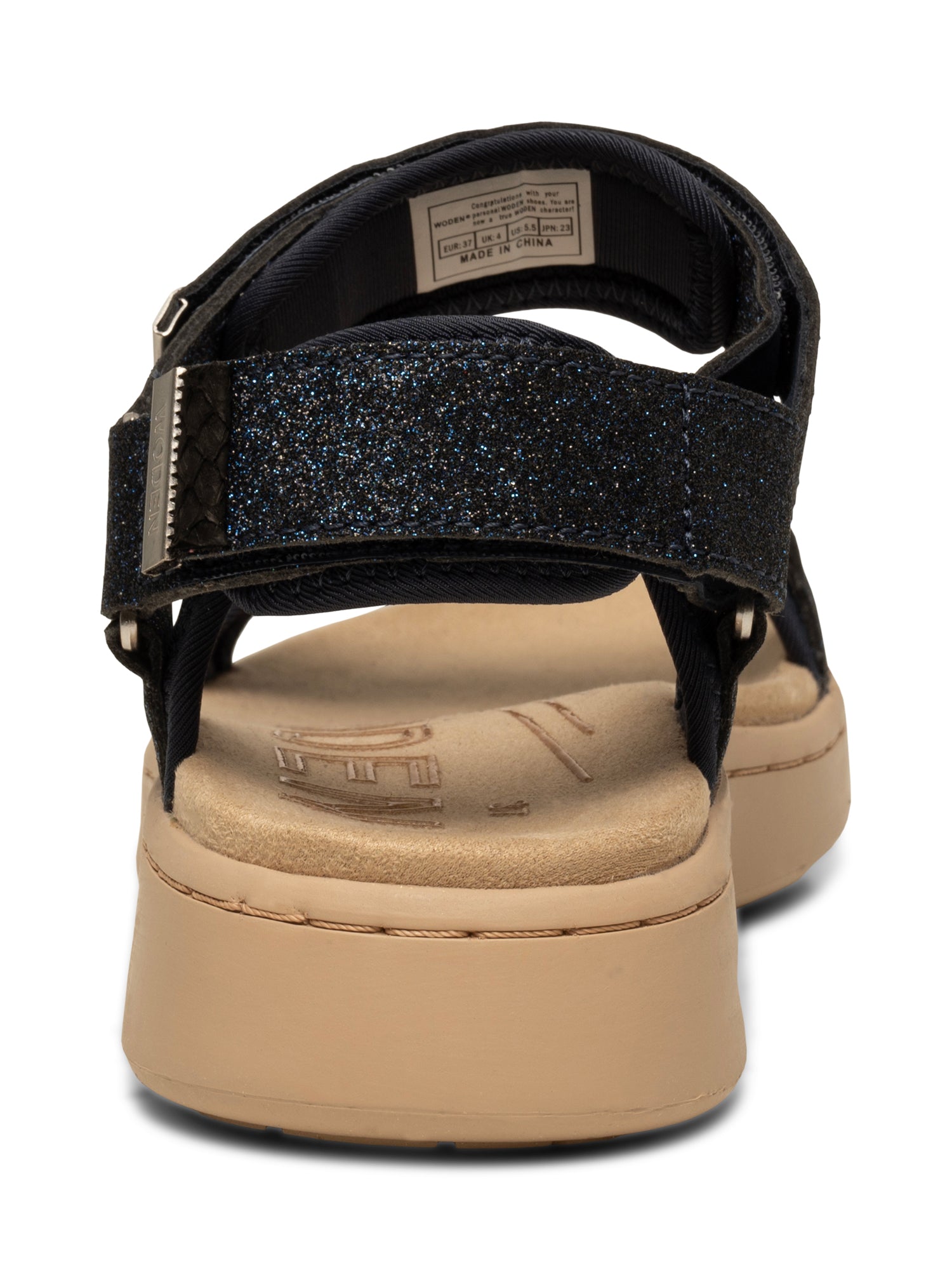 WODEN Line Glitter Sandals 009 Dark Navy