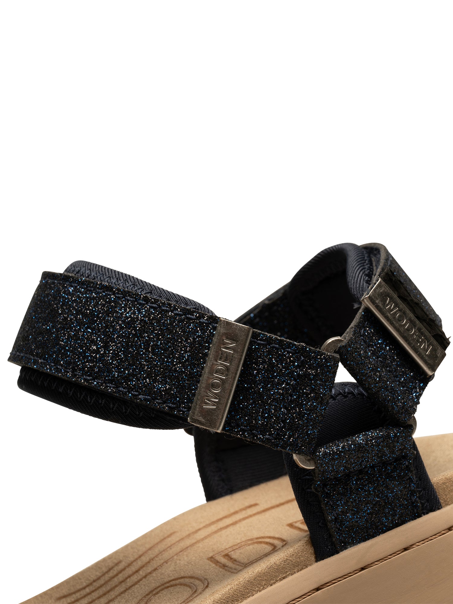 WODEN Line Glitter Sandals 009 Dark Navy