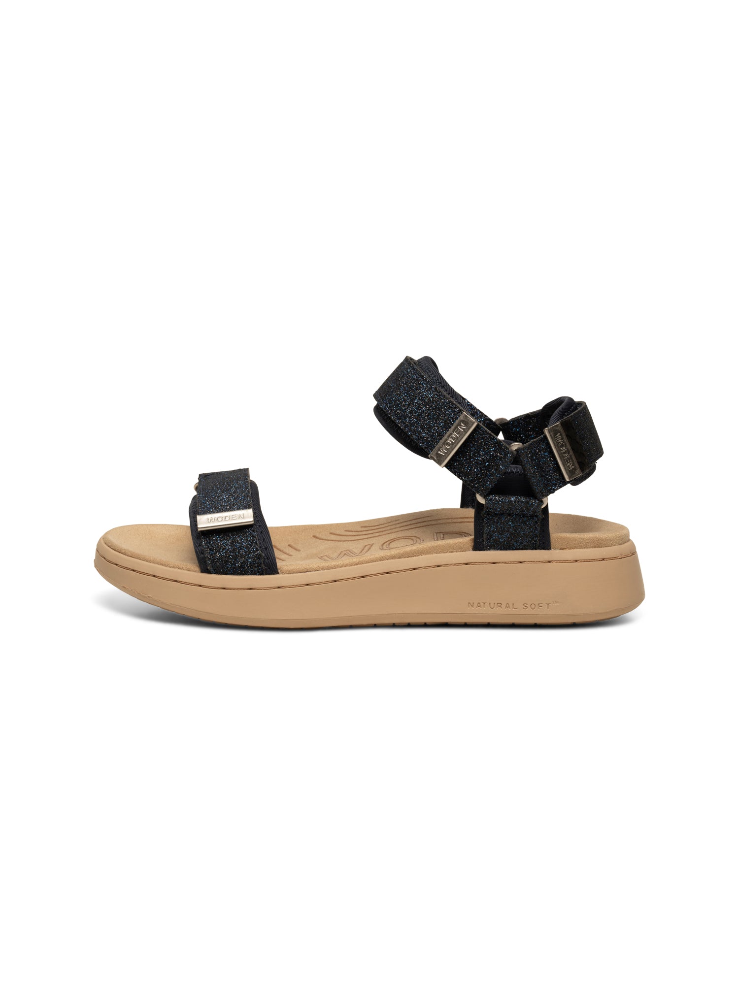 WODEN Line Glitter Sandals 009 Dark Navy