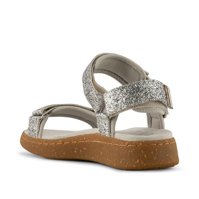 WODEN Line Glitter Sandals 039 Silver