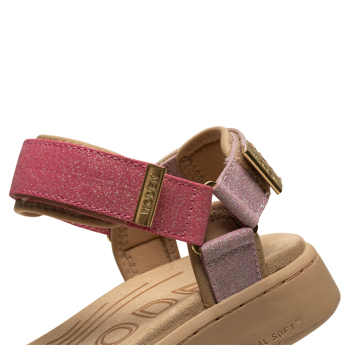 WODEN Line Glitter Sandals 138 Orange Multi