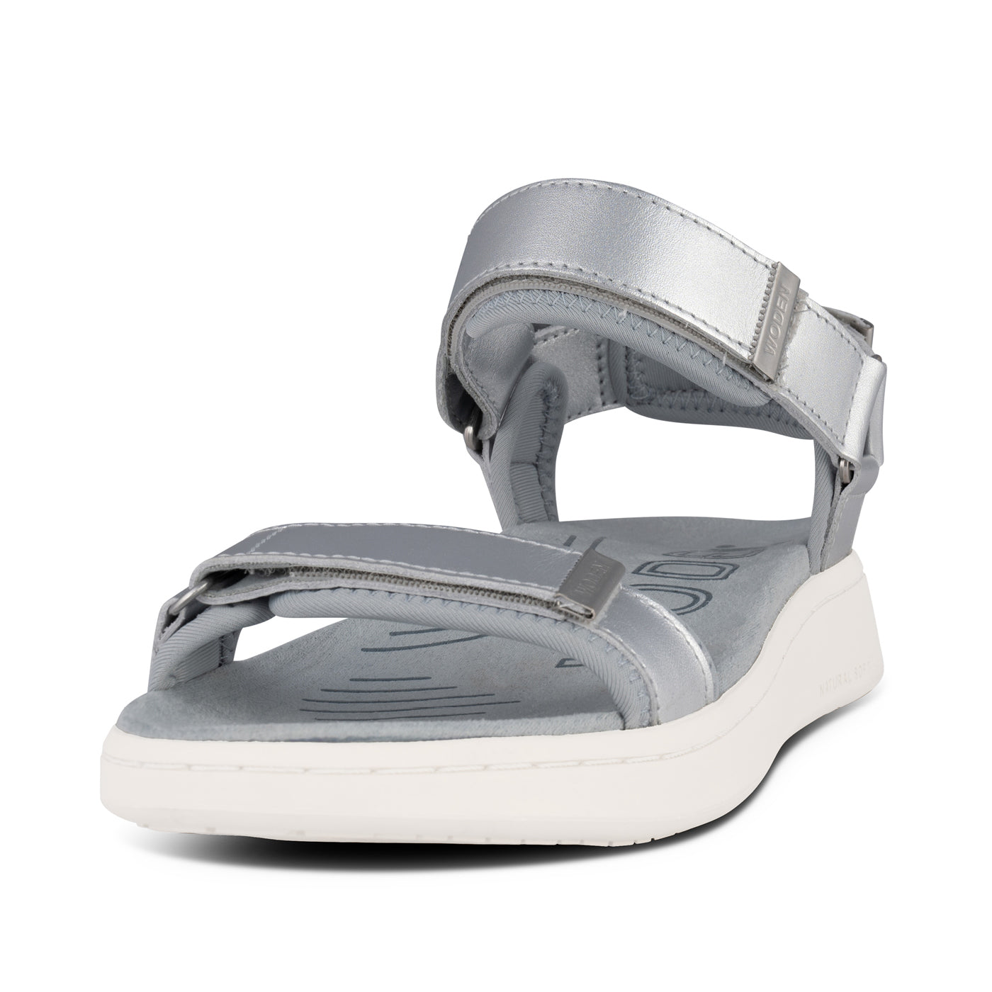 WODEN Line Metallic Sandals 039 Silver